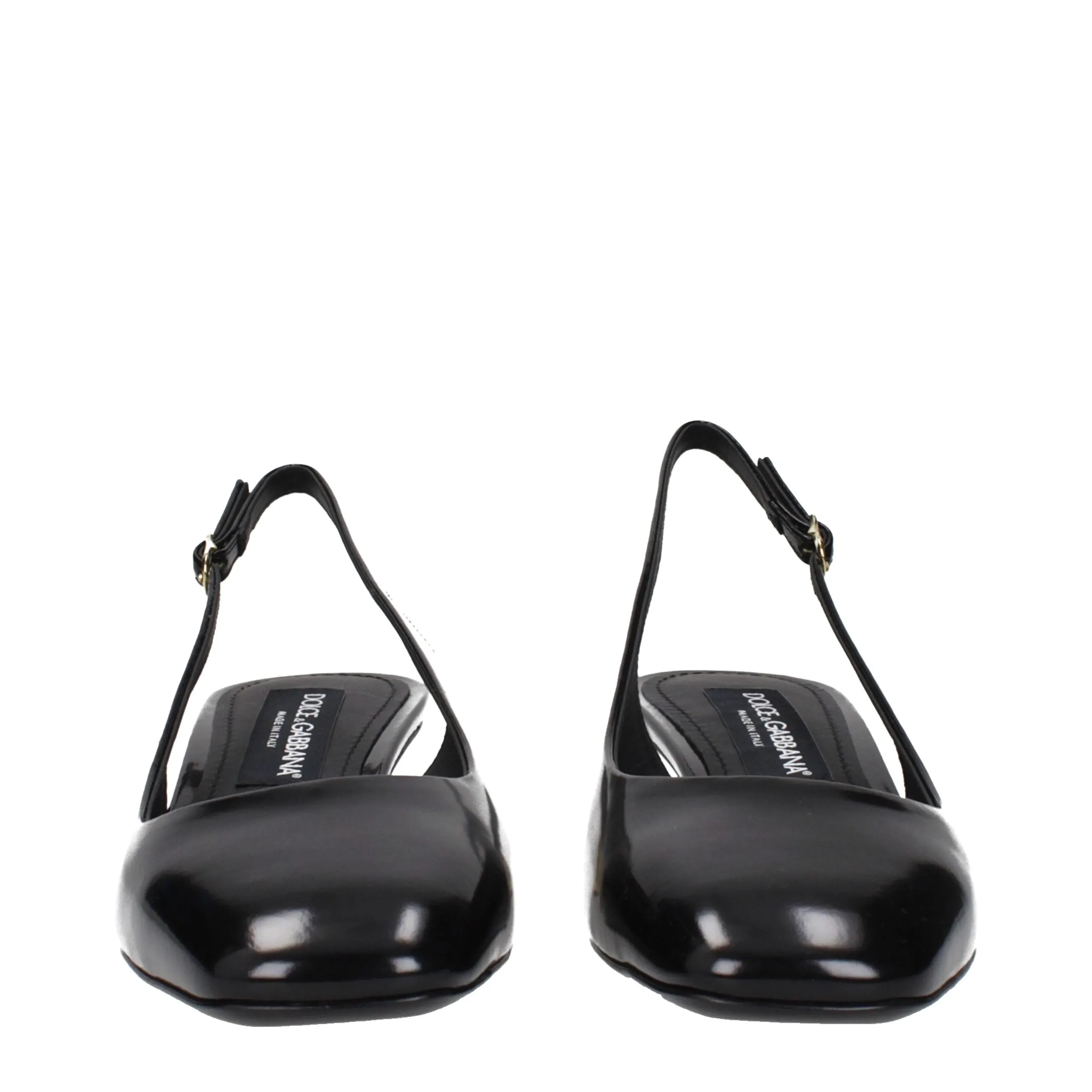 Dolce & Gabbana Black Leather Mid Heel Pumps sold by Siebentaschen product image thumbnail 3