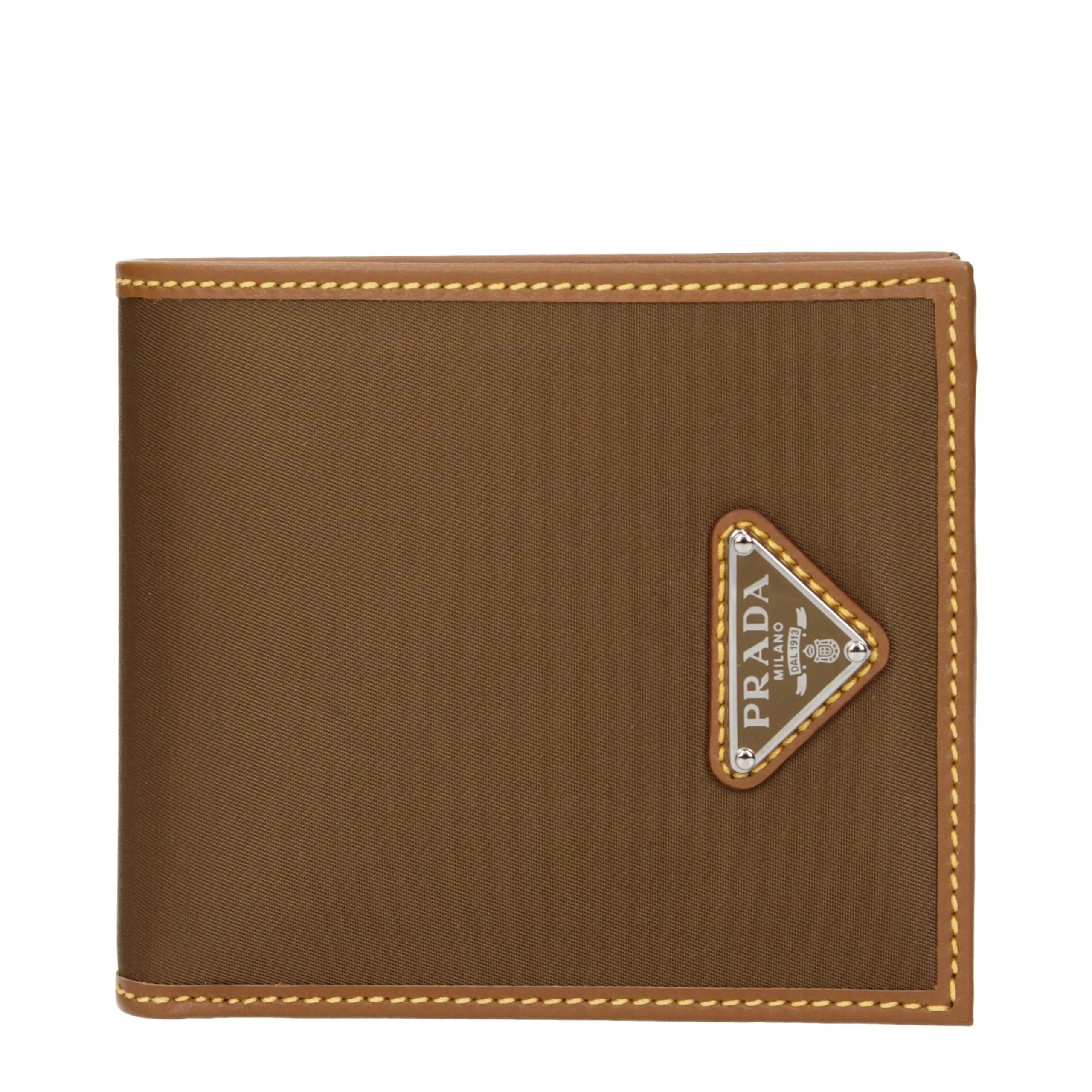 Prada Brown Fabric Wallet sold by Siebentaschen