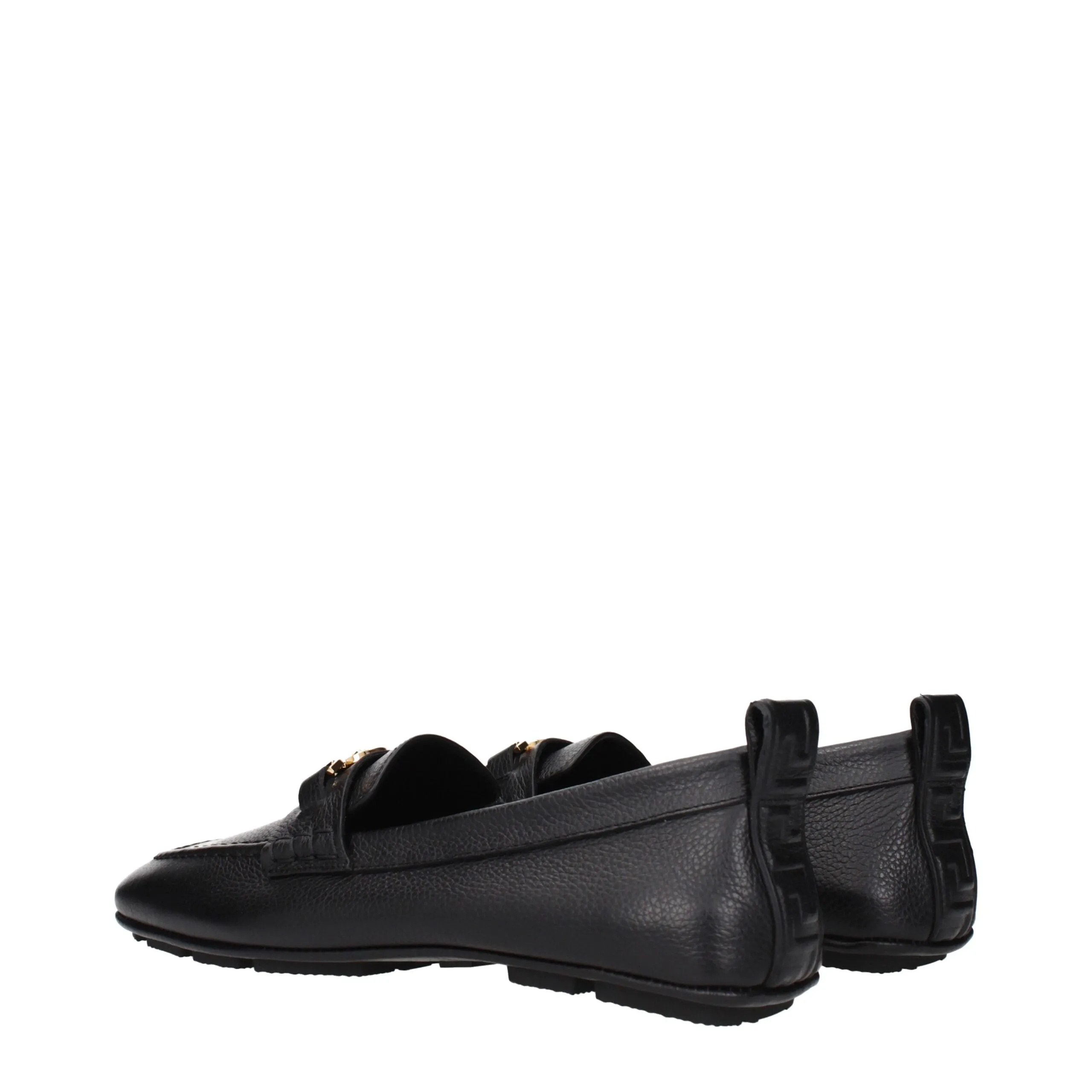 Versace Black Leather Slip-On Loafers sold by Siebentaschen product image thumbnail 4