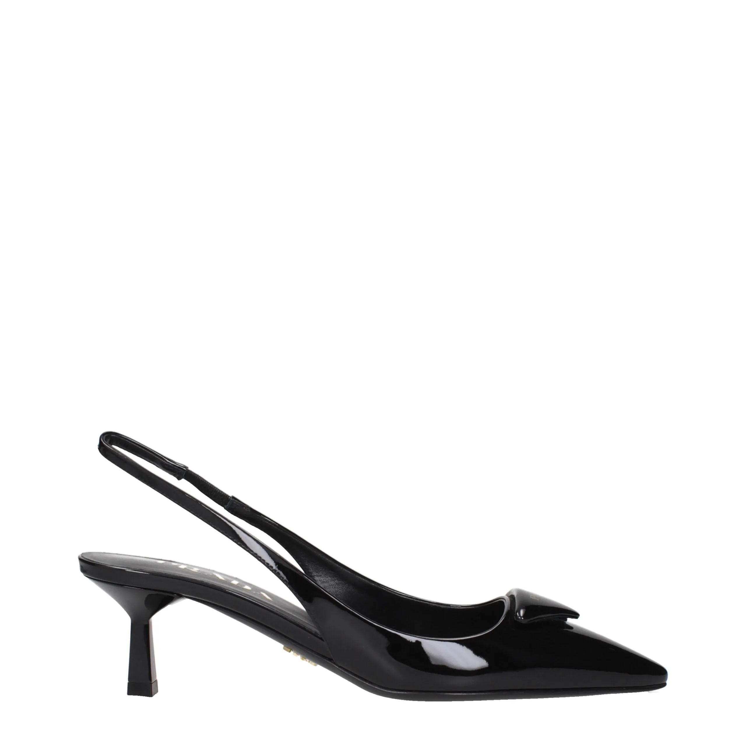 Prada Black Leather Mid Heel Pumps sold by Siebentaschen