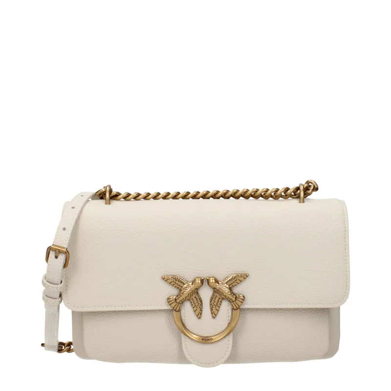 PINKO Beige Leather Crossbody Bag sold by Siebentaschen