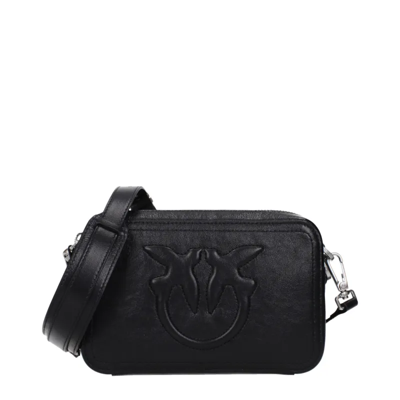 PINKO Black Leather Crossbody Bag sold by Siebentaschen