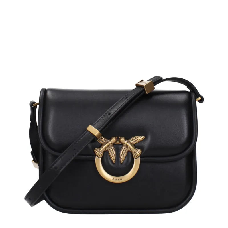 PINKO Black Leather Crossbody Bag sold by Siebentaschen