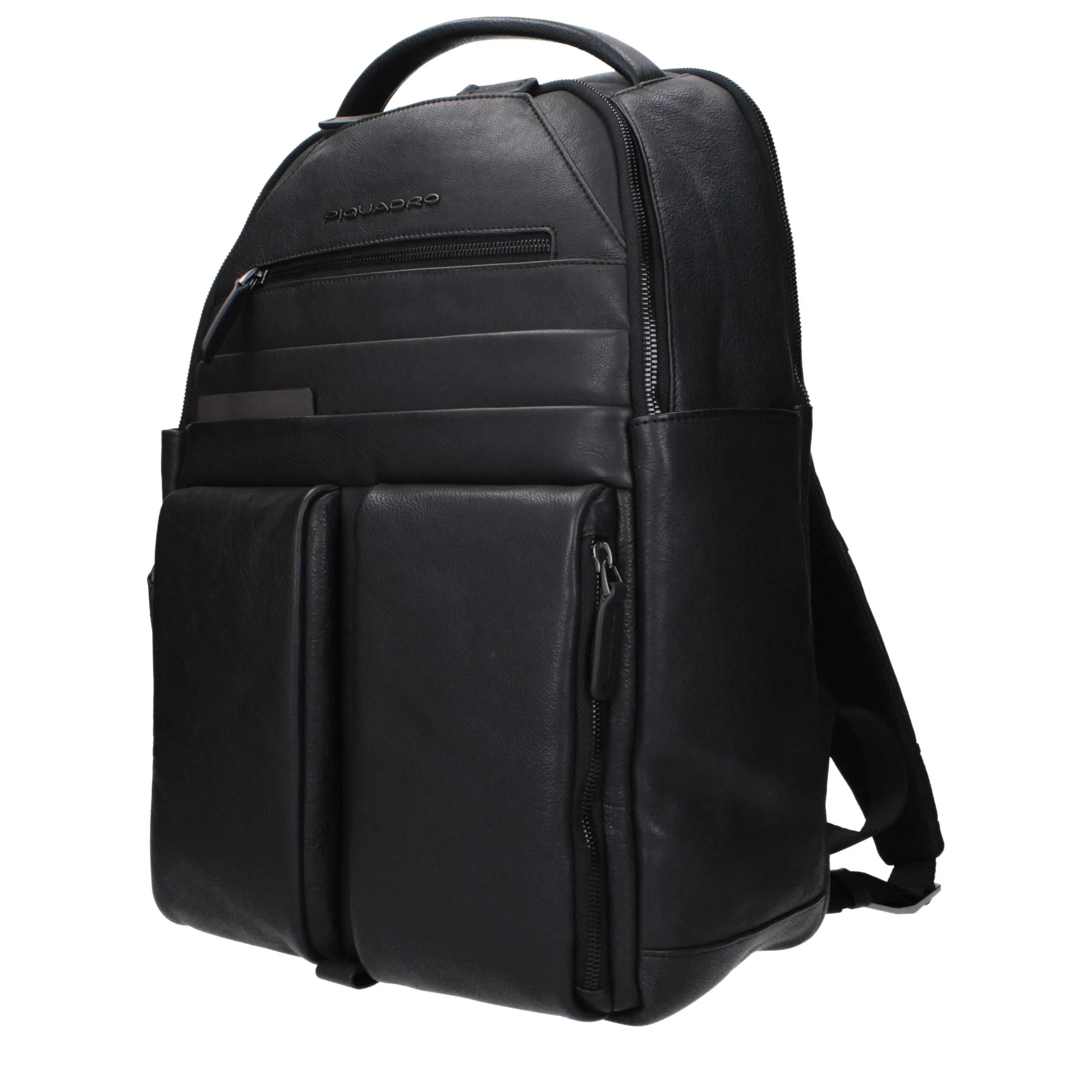 Piquadro Black Leather Backpack sold by Siebentaschen product image thumbnail 2