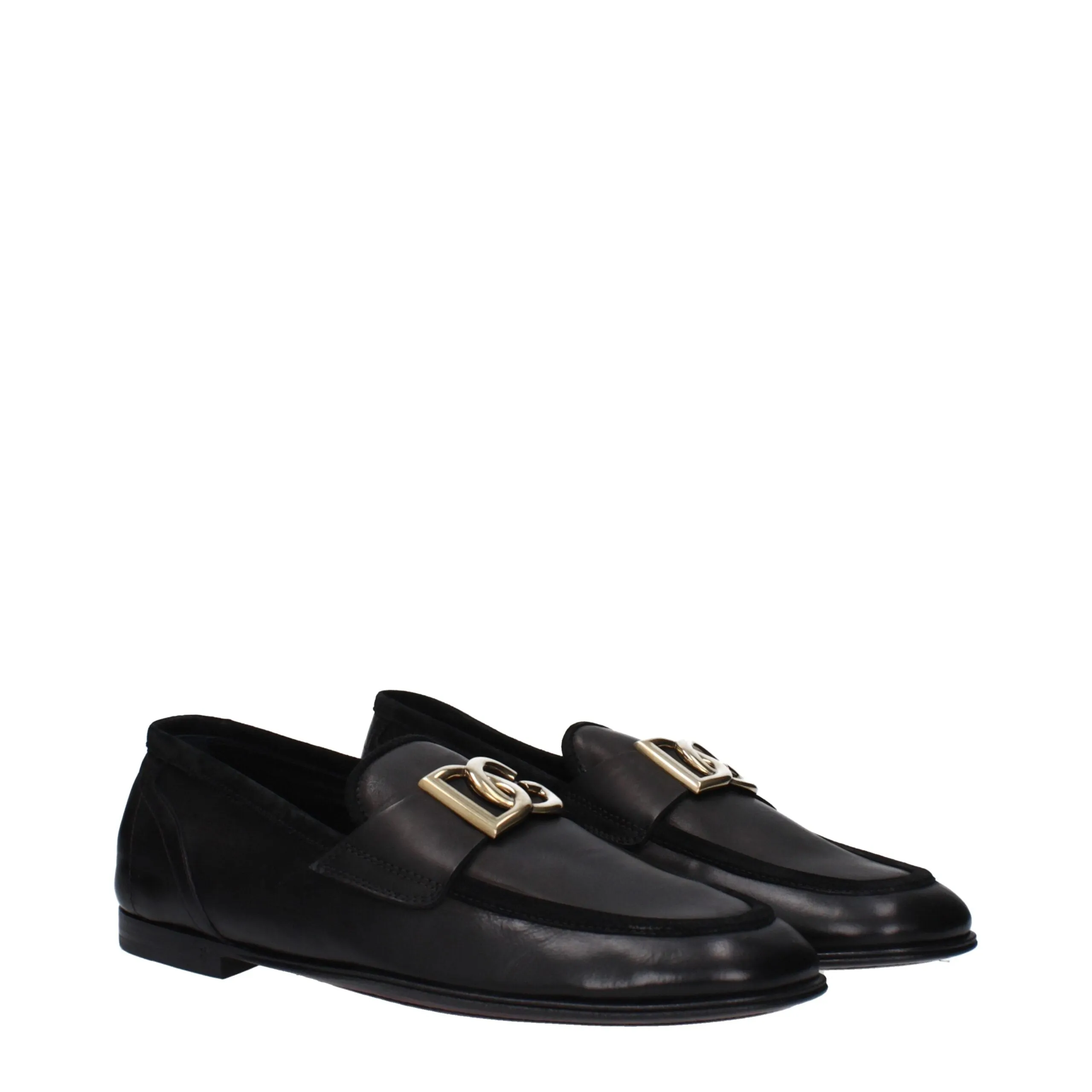 Dolce & Gabbana Black Leather Slip-On Loafers sold by Siebentaschen product image thumbnail 2