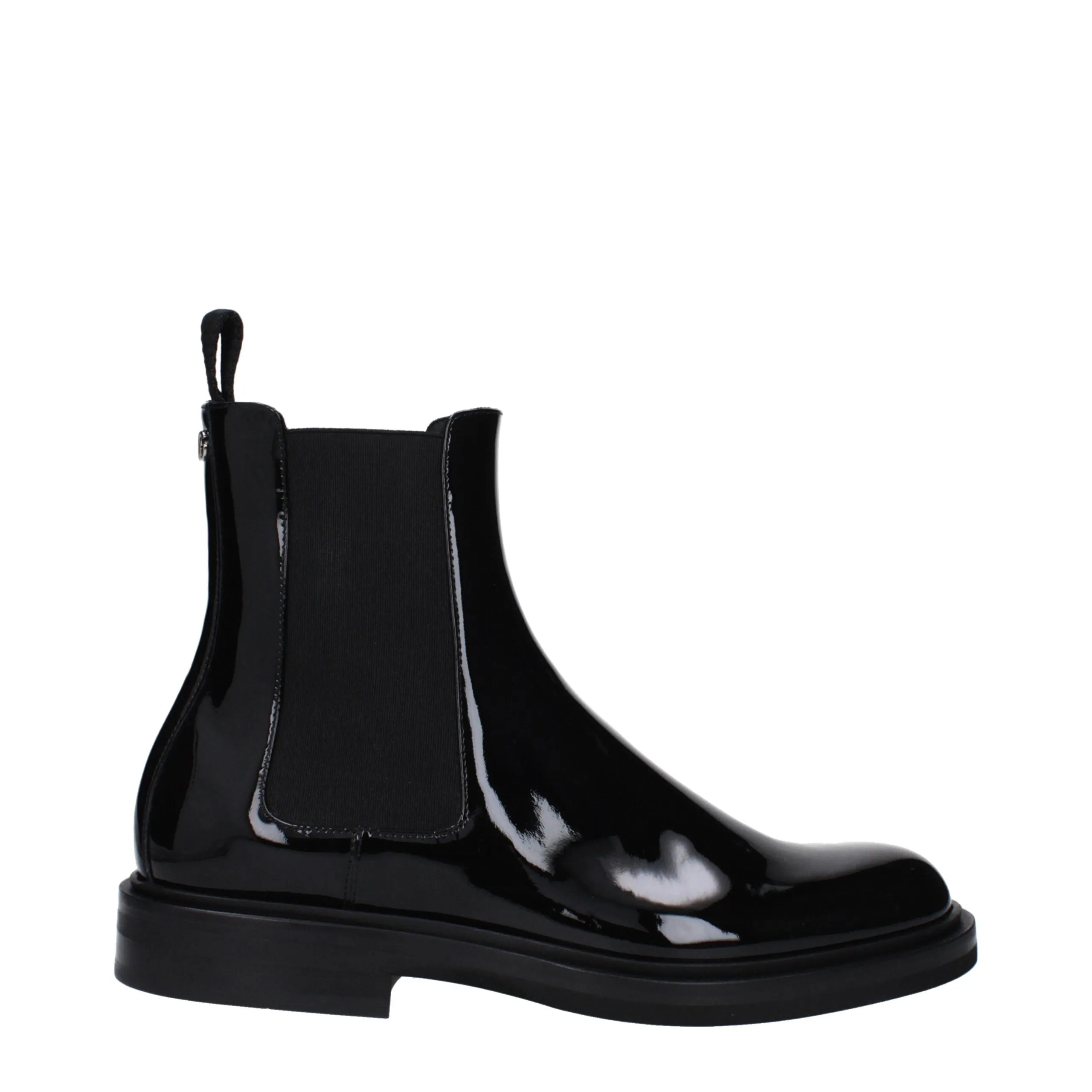 Dolce & Gabbana Black Leather Ankle Boots sold by Siebentaschen