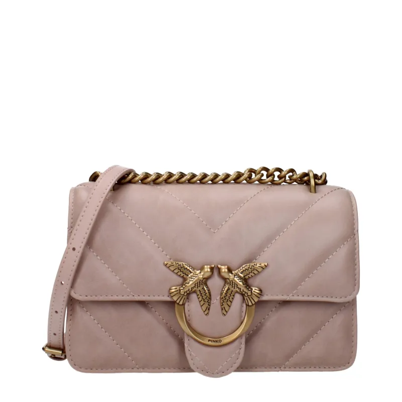 PINKO Pink Leather Crossbody Bag sold by Siebentaschen