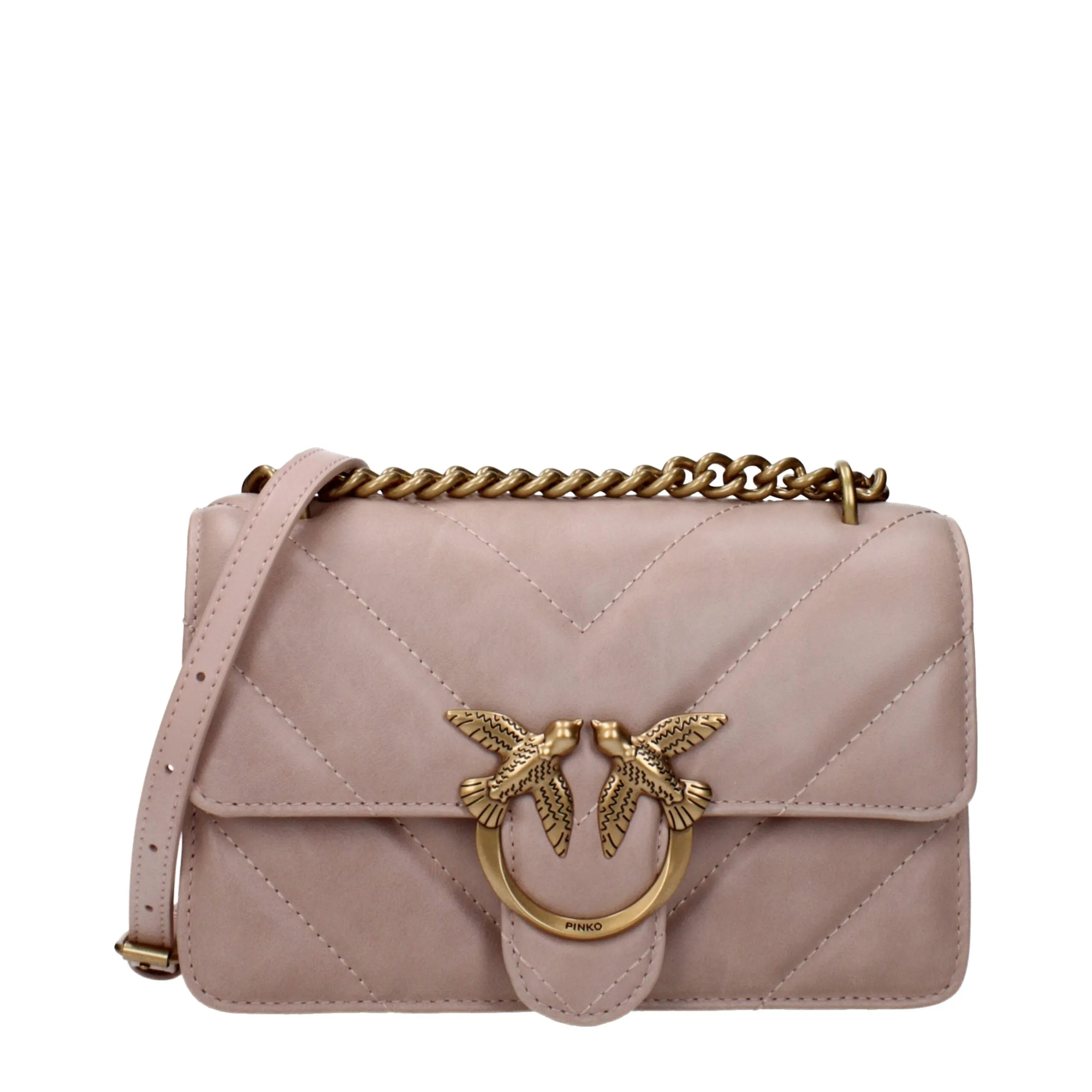 PINKO Pink Leather Crossbody Bag sold by Siebentaschen