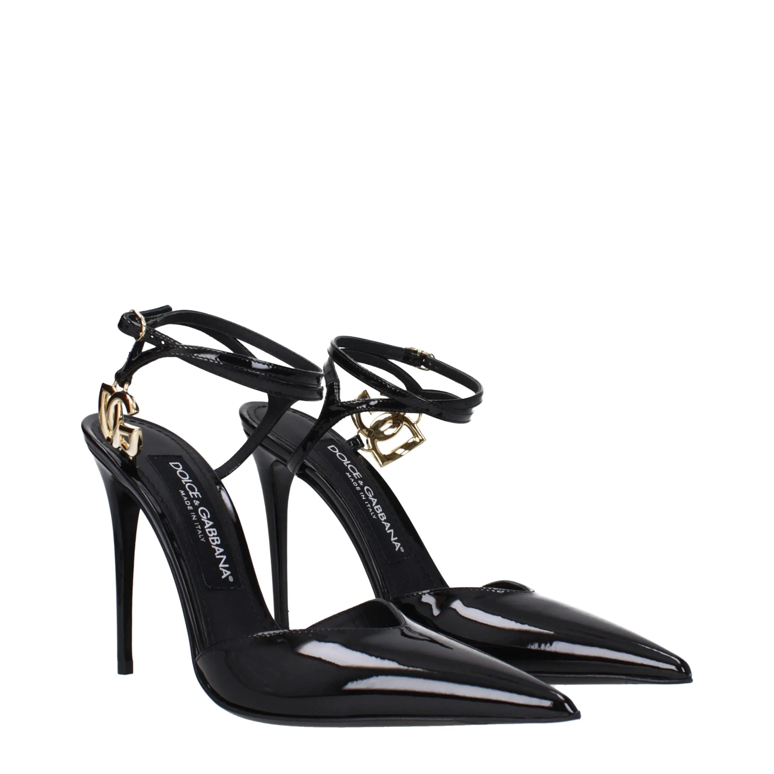 Dolce & Gabbana Black Leather Stiletto Heel Sandals sold by Siebentaschen product image thumbnail 2