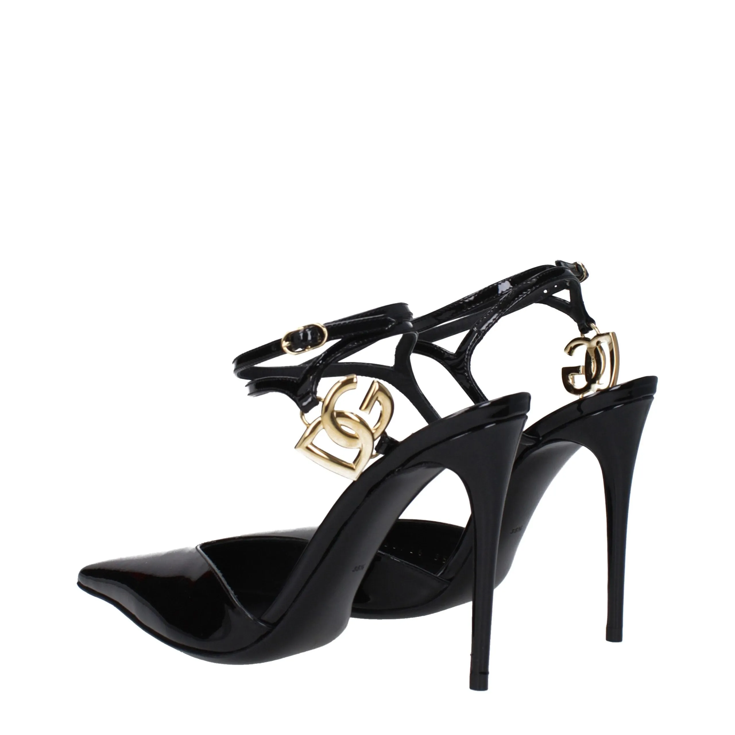 Dolce & Gabbana Black Leather Stiletto Heel Sandals sold by Siebentaschen product image thumbnail 4