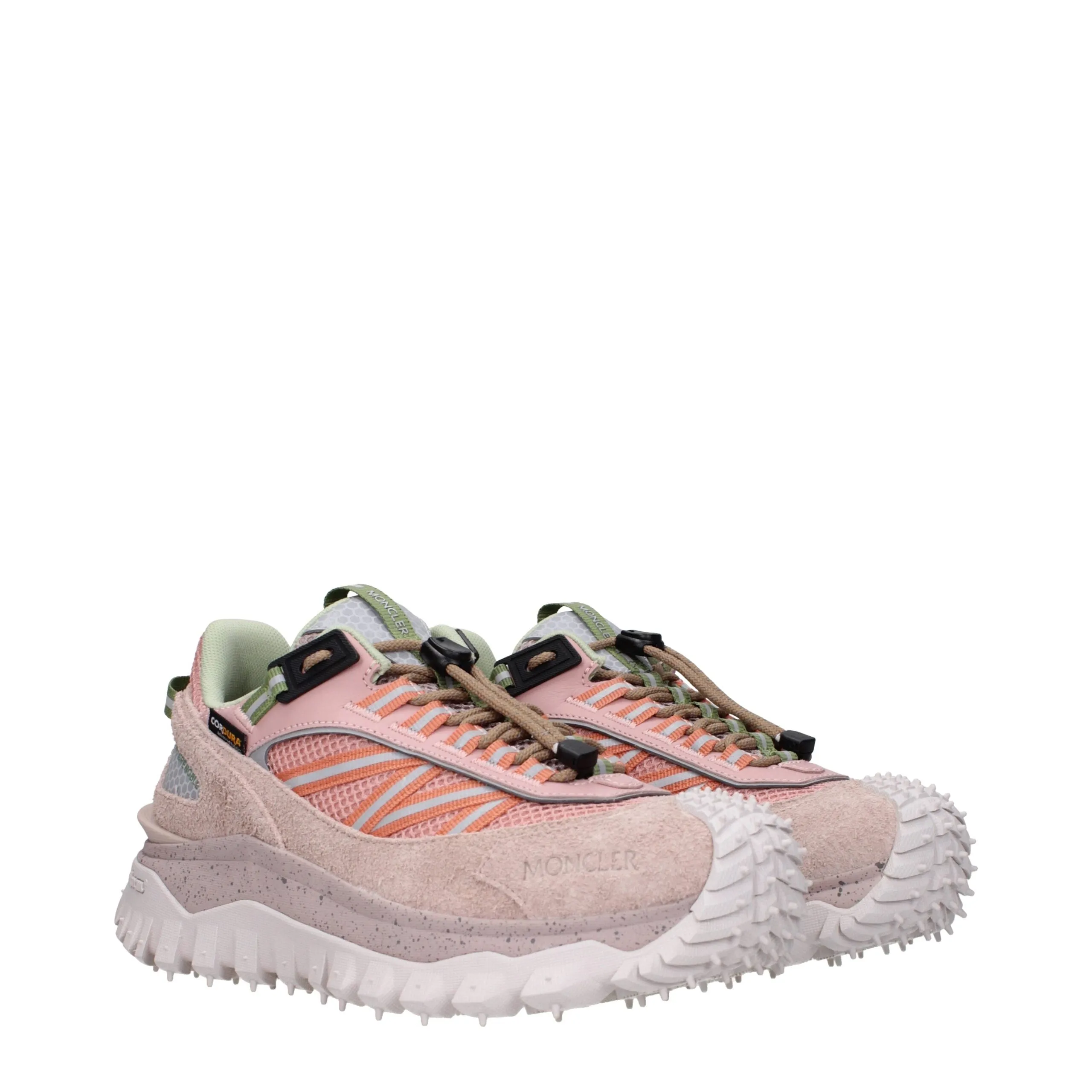 Moncler Pink Leather Athletic Sneakers sold by Siebentaschen product image thumbnail 2