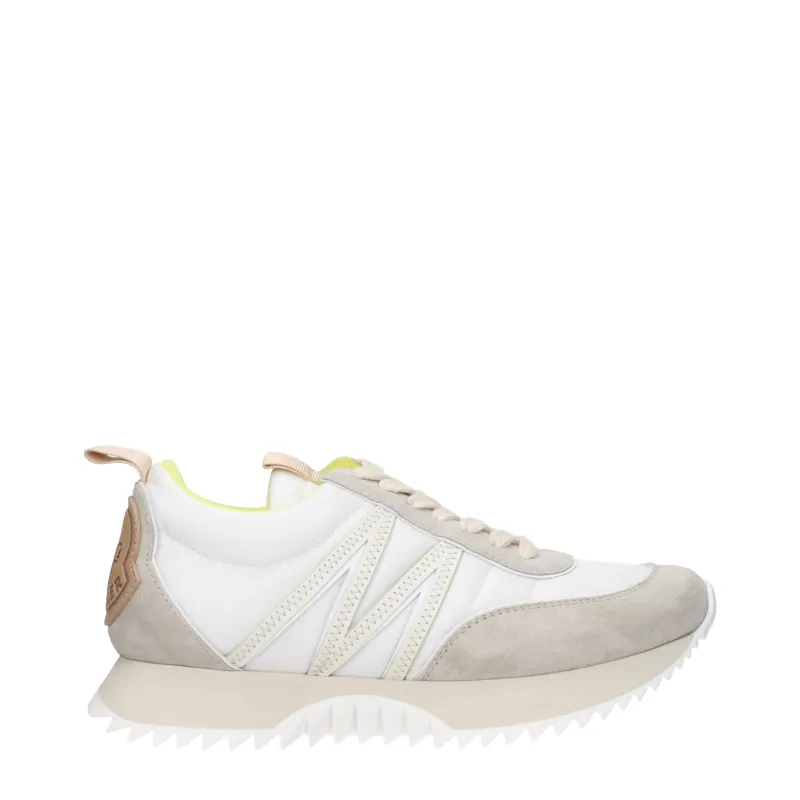 Moncler Beige Fabric Low Top Sneakers sold by Siebentaschen