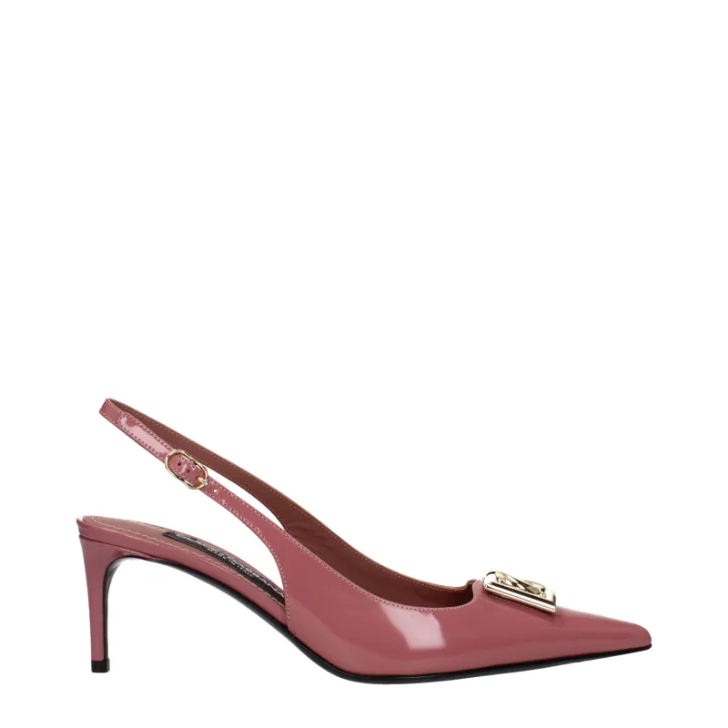 Dolce & Gabbana Pink Leather High Heel Pumps sold by Siebentaschen