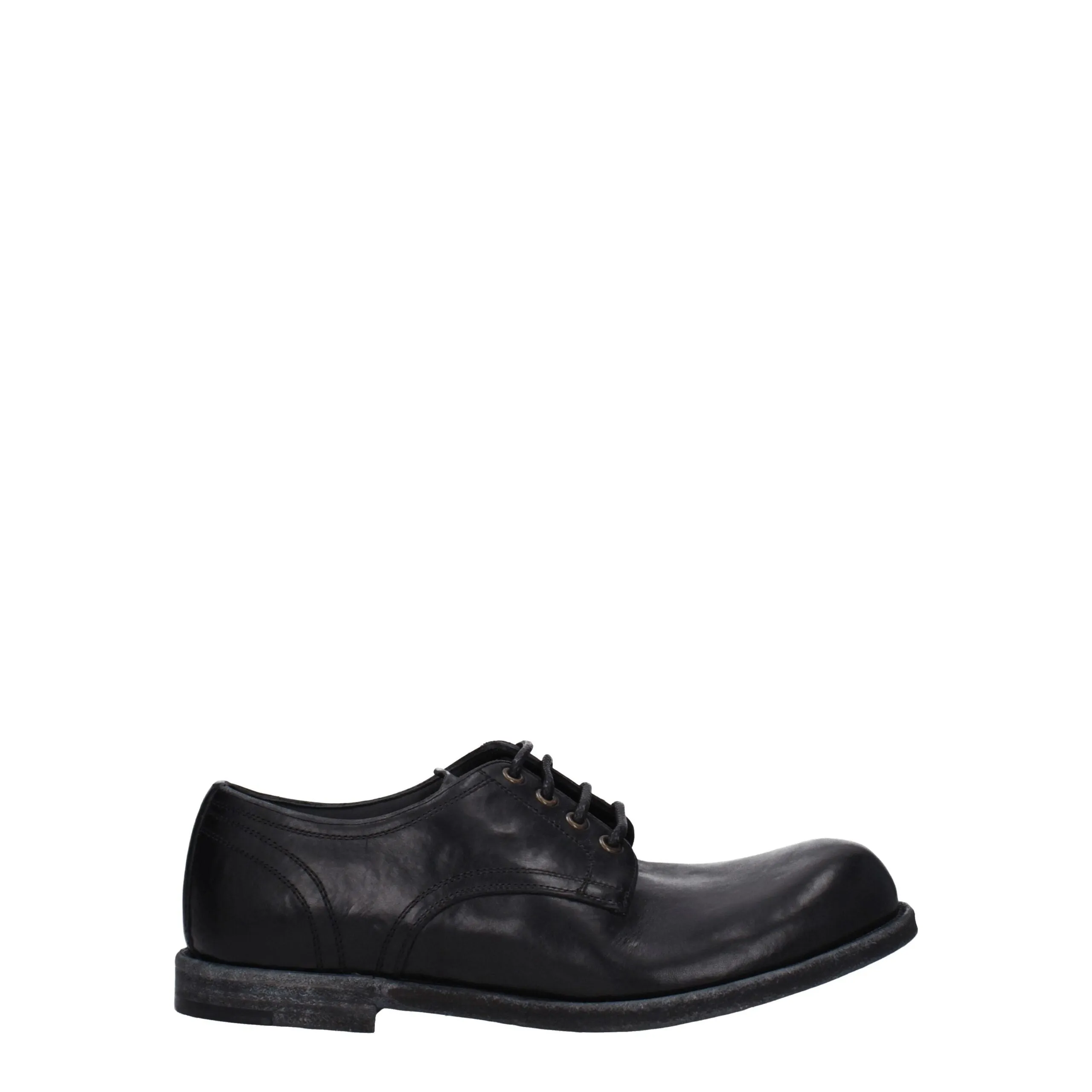 Dolce & Gabbana Black Leather Oxfords And Derbies sold by Siebentaschen