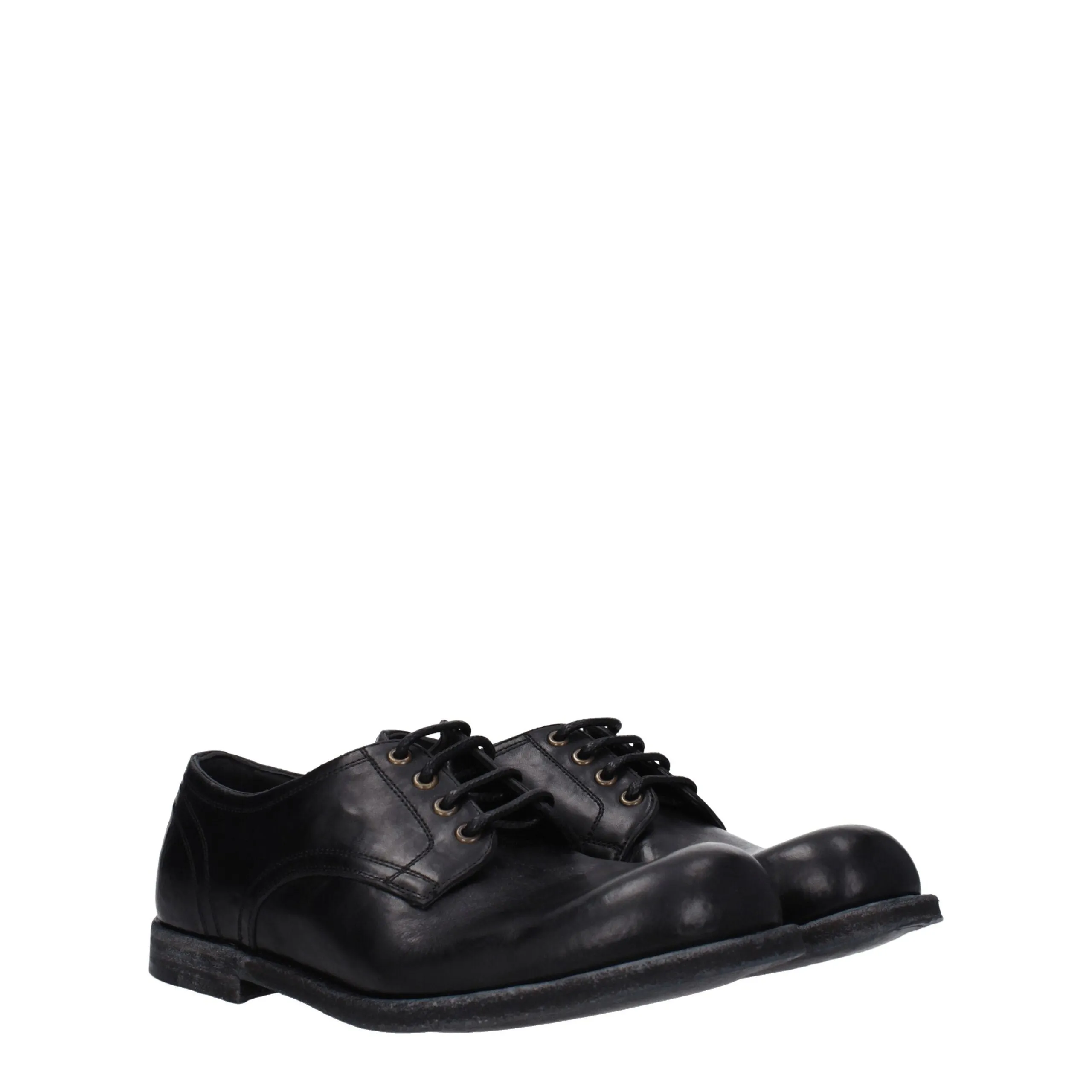 Dolce & Gabbana Black Leather Oxfords And Derbies sold by Siebentaschen product image thumbnail 2