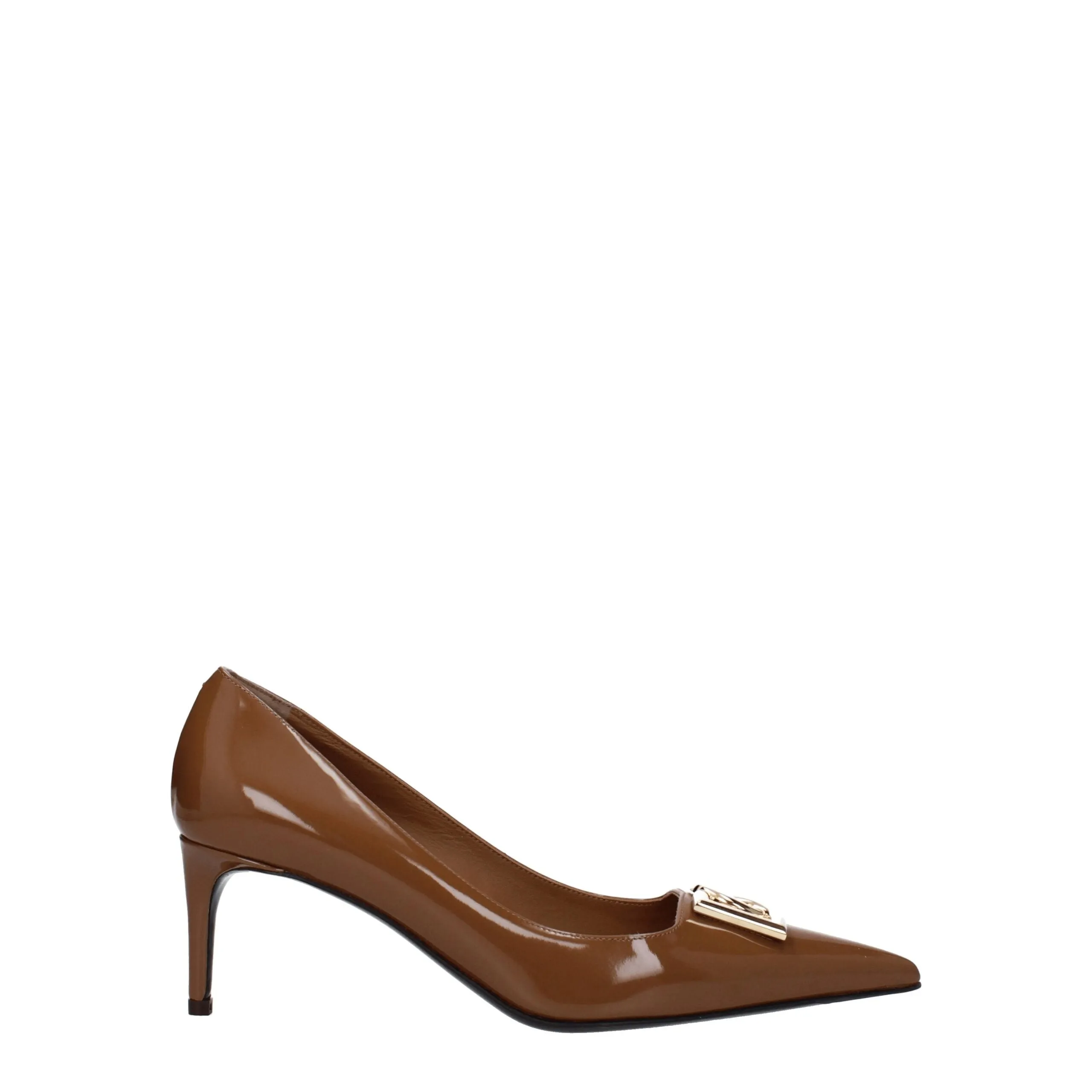 Dolce & Gabbana Brown Leather High Heel Pumps sold by Siebentaschen