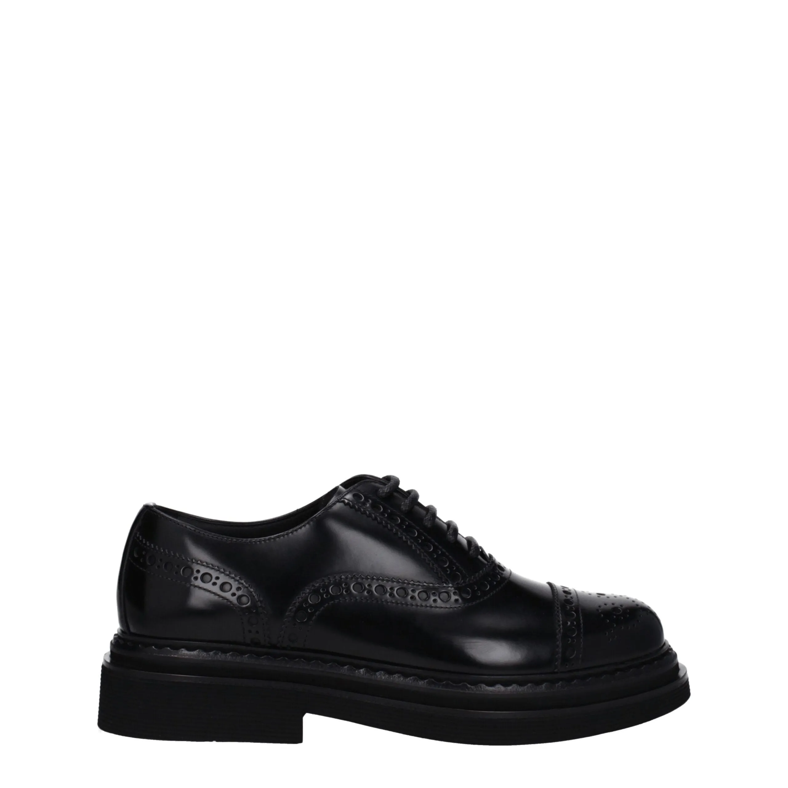 Dolce & Gabbana Black Leather Oxfords And Derbies sold by Siebentaschen