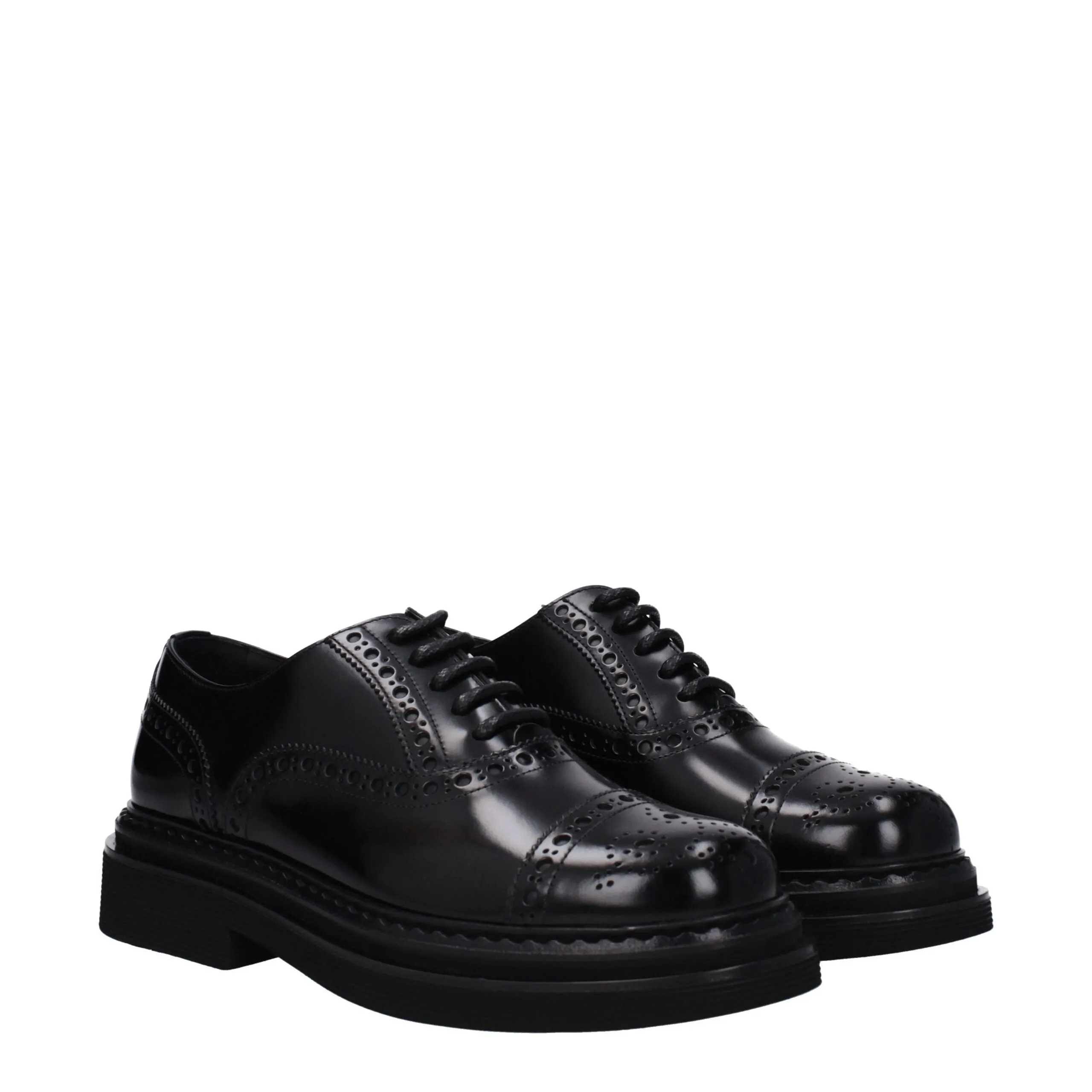 Dolce & Gabbana Black Leather Oxfords And Derbies sold by Siebentaschen product image thumbnail 2