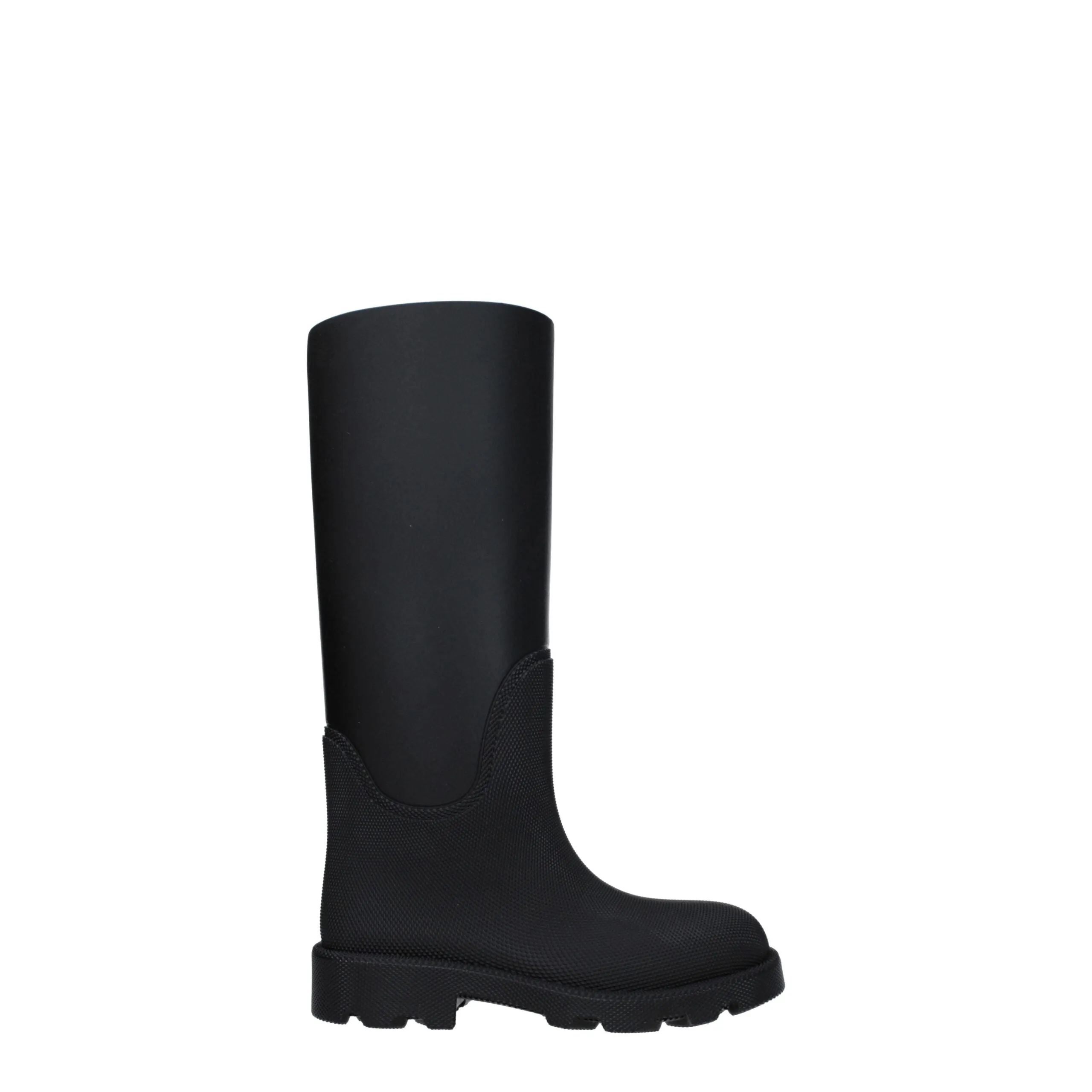 Burberry Black Cotton Rain Boots sold by Siebentaschen