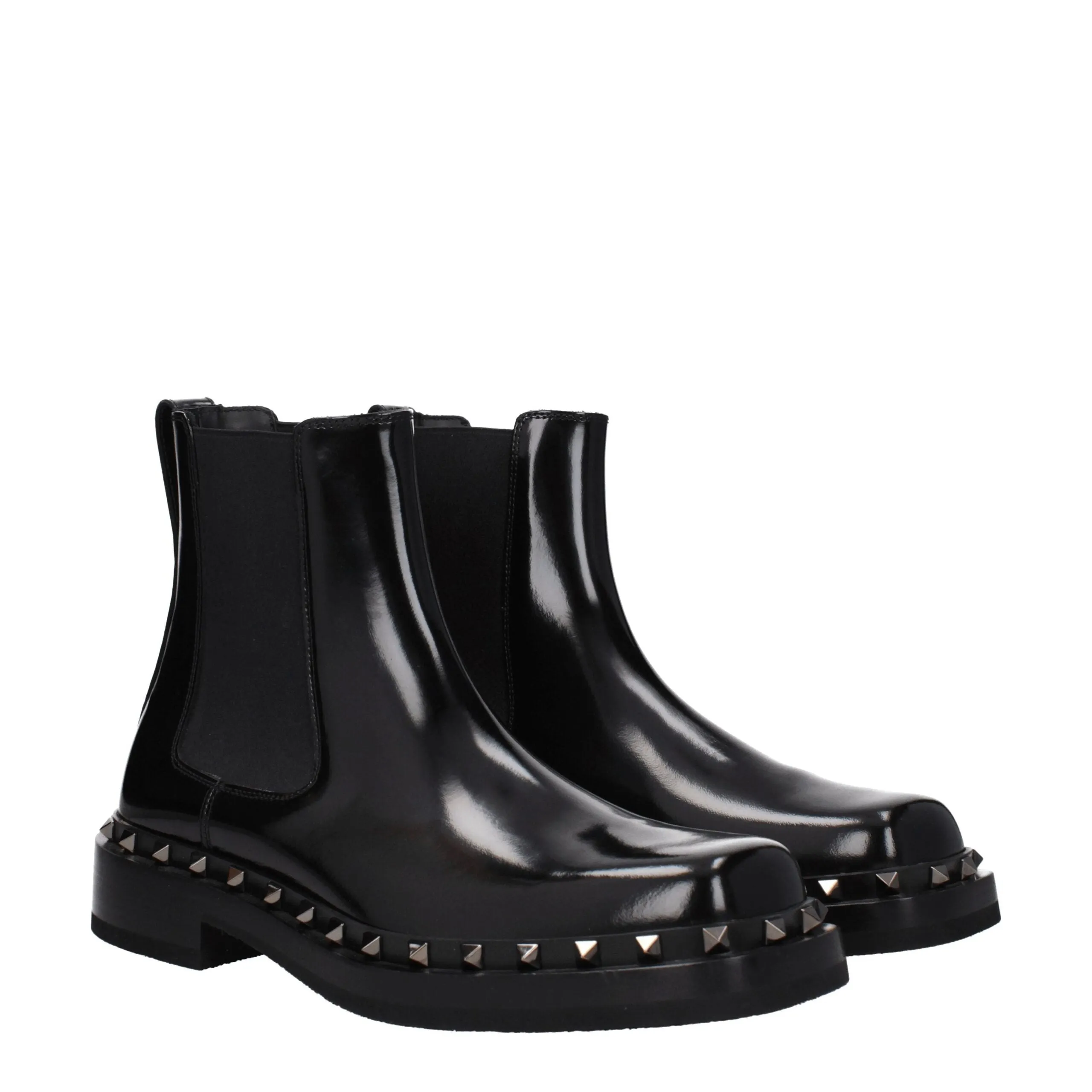 Valentino Garavani Black Leather Ankle Boots sold by Siebentaschen product image thumbnail 2
