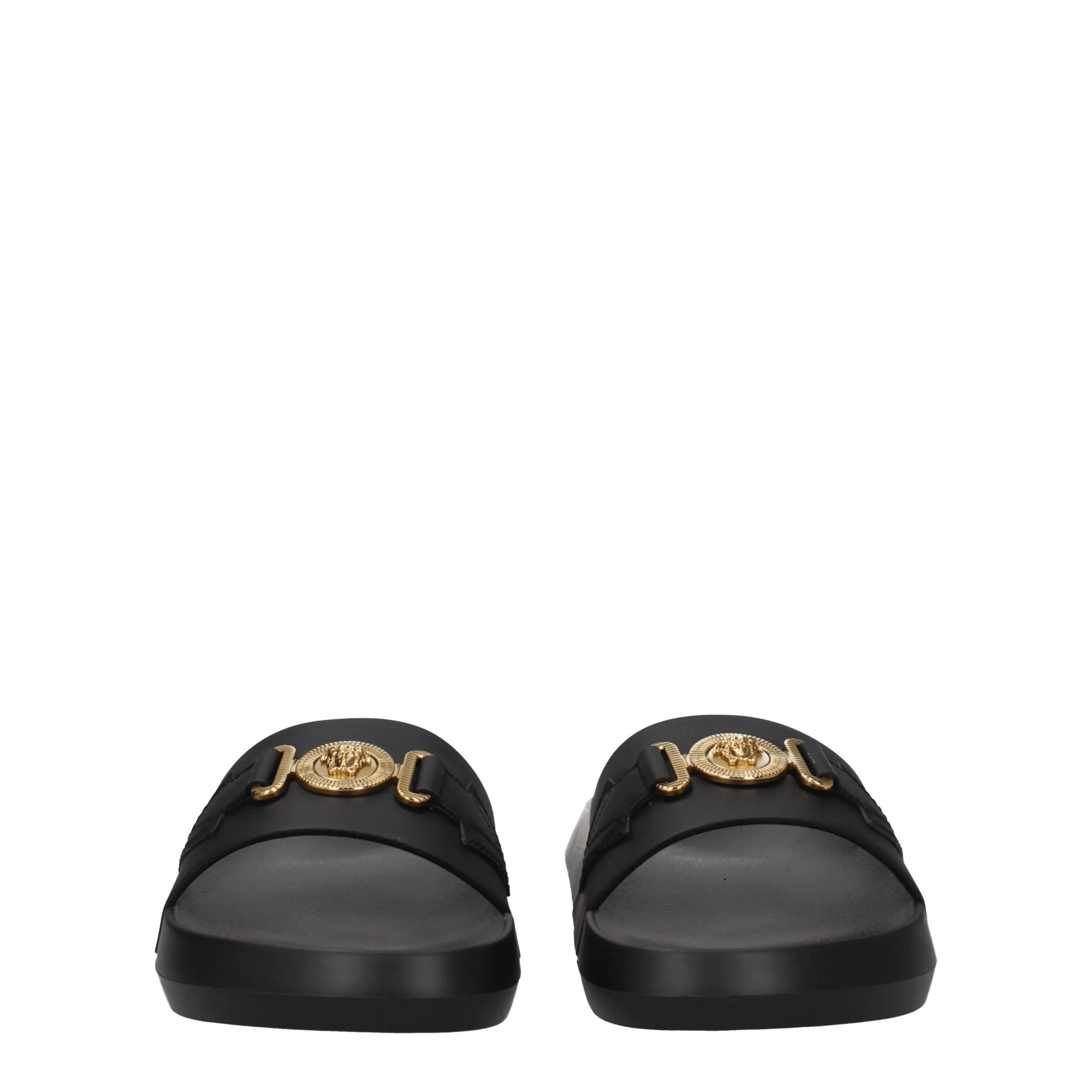 Versace Black Leather Slippers sold by Siebentaschen product image thumbnail 3