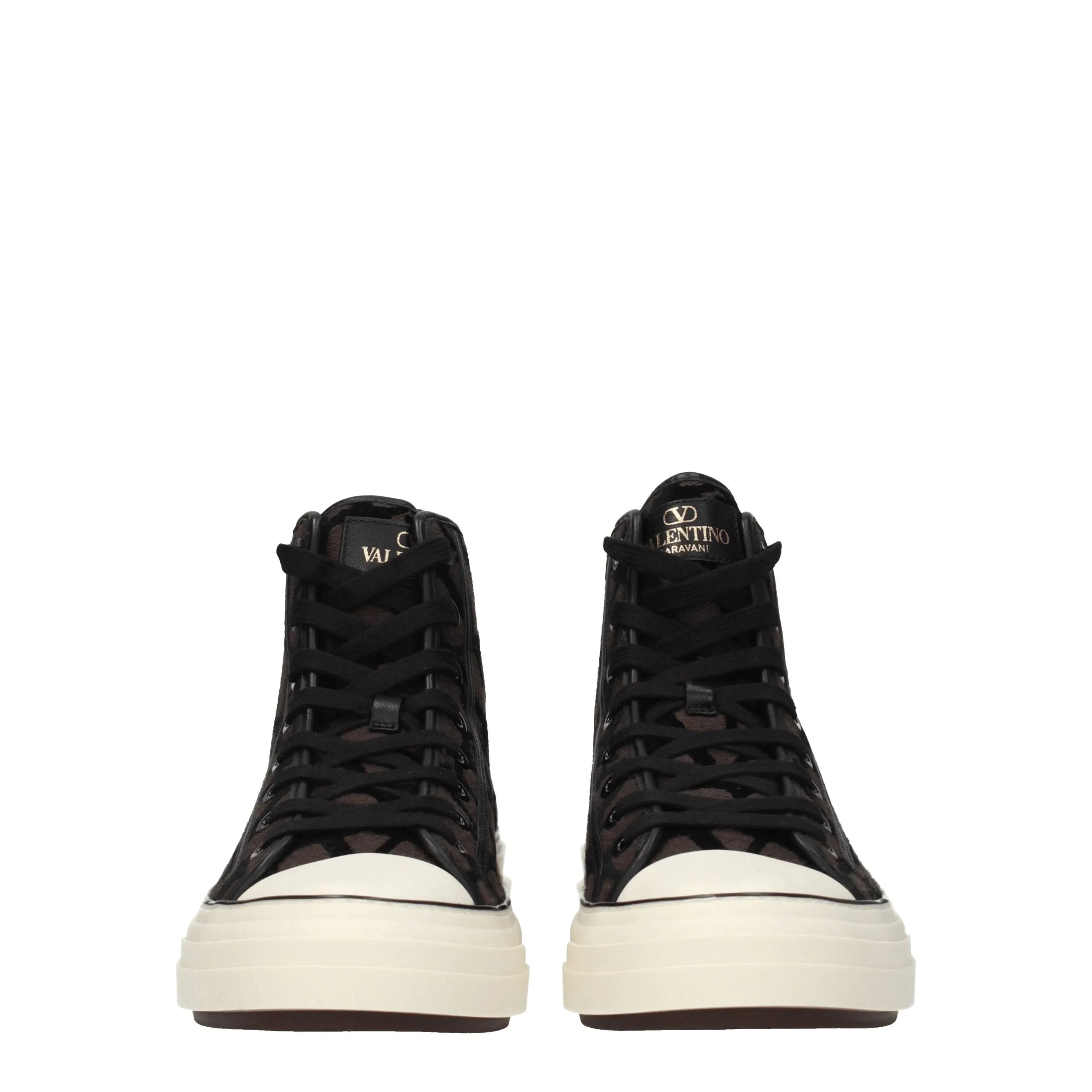 Valentino Garavani Brown Fabric High Top Sneakers sold by Siebentaschen product image thumbnail 3