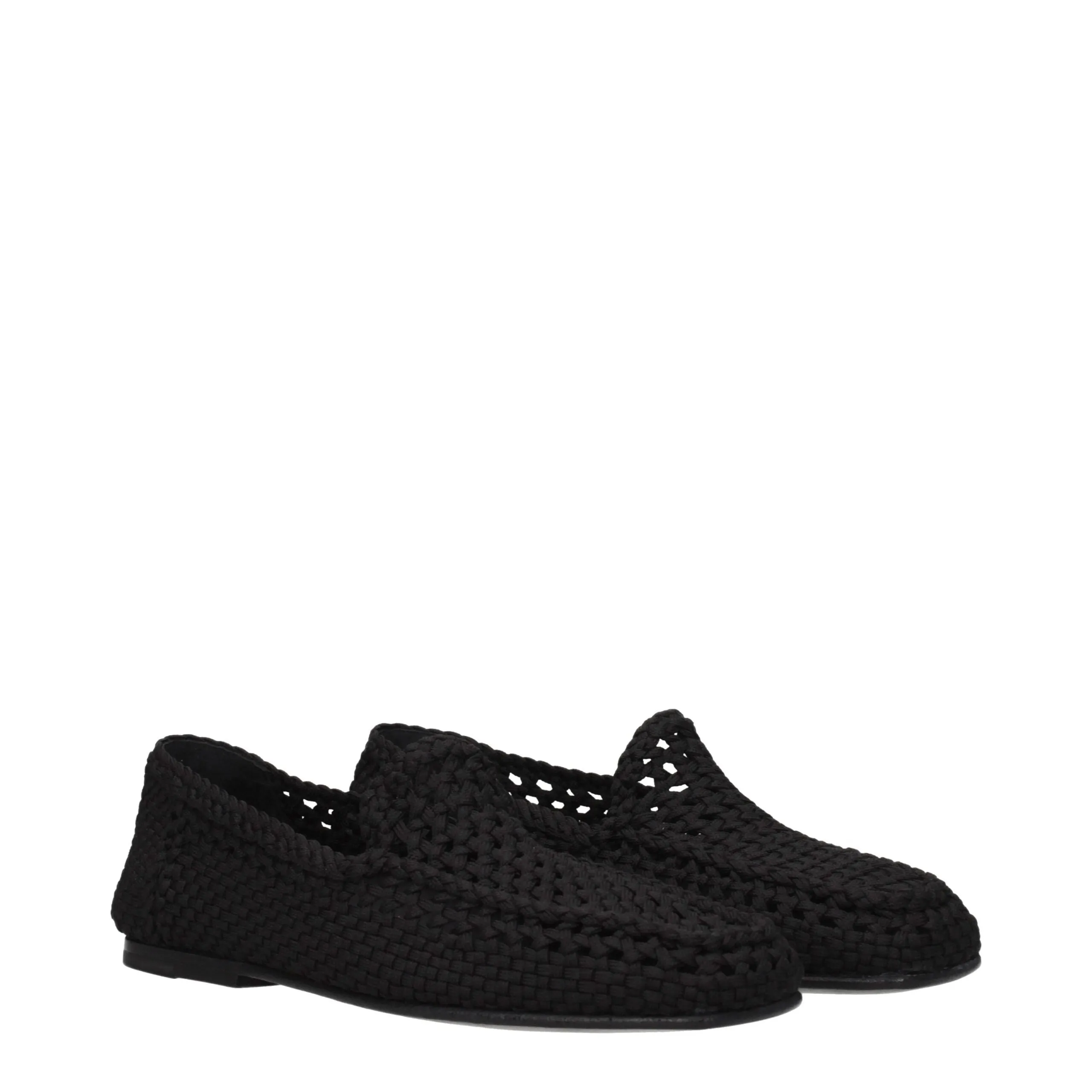 Dolce & Gabbana Black Fabric Slip-On Loafers sold by Siebentaschen product image thumbnail 2