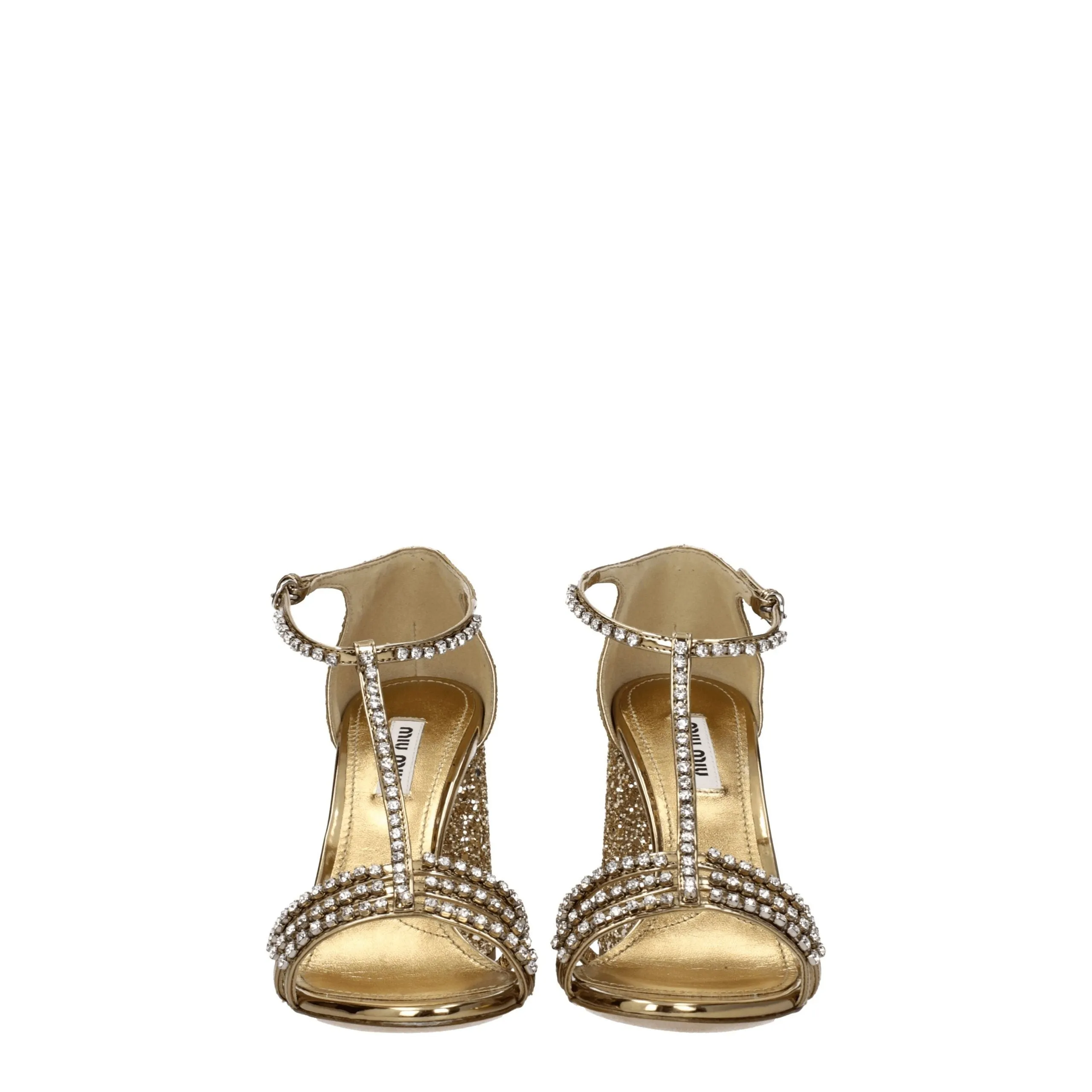 Miu Miu Gold Plastic Platform Sandals sold by Siebentaschen product image thumbnail 3
