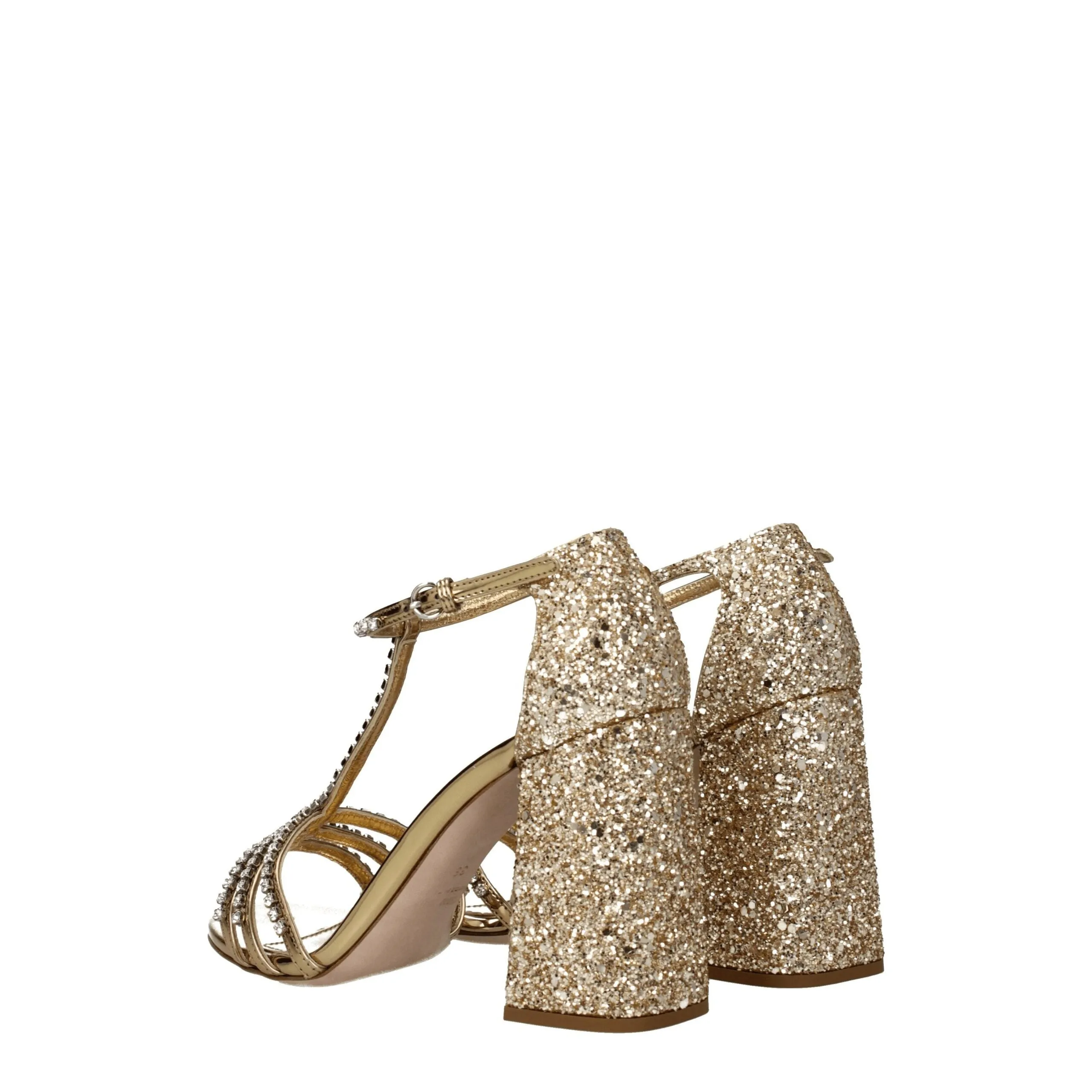 Miu Miu Gold Plastic Platform Sandals sold by Siebentaschen product image thumbnail 4