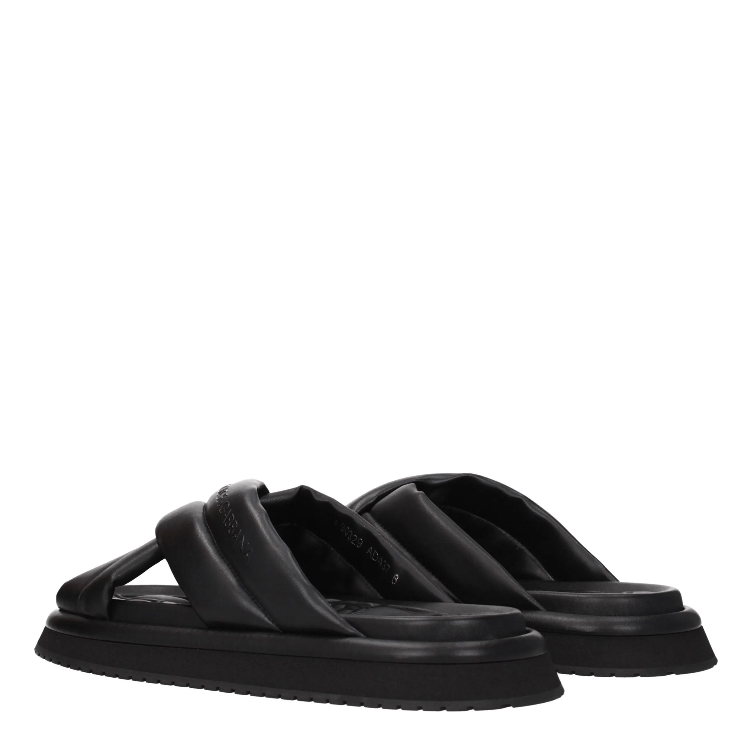 Dolce & Gabbana Black Leather Slippers sold by Siebentaschen product image thumbnail 4