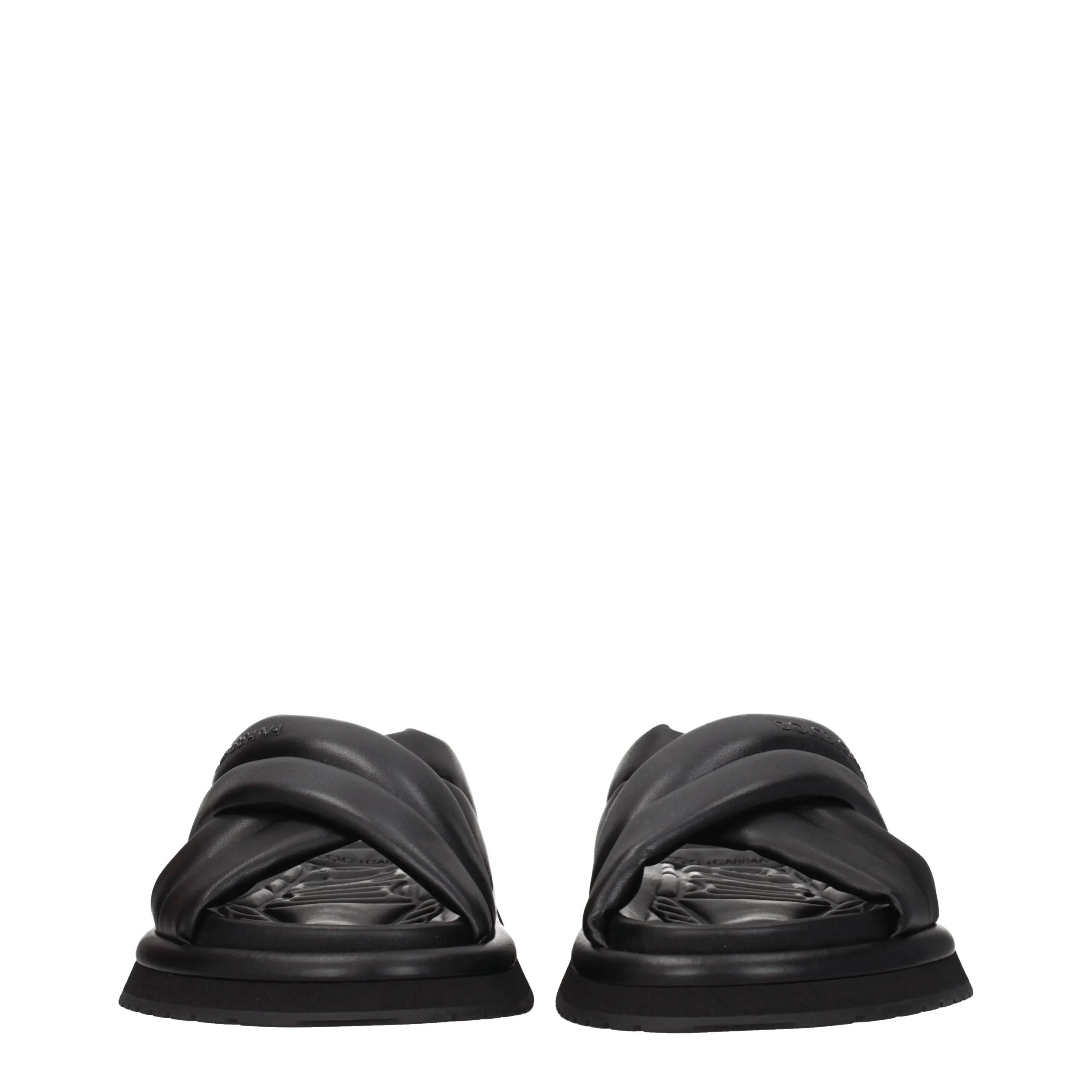 Dolce & Gabbana Black Leather Slippers sold by Siebentaschen product image thumbnail 3