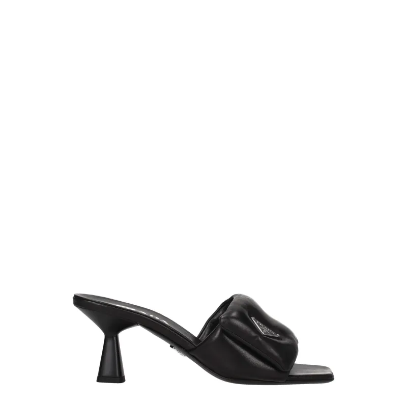 Prada Black Leather Platform Sandals sold by Siebentaschen