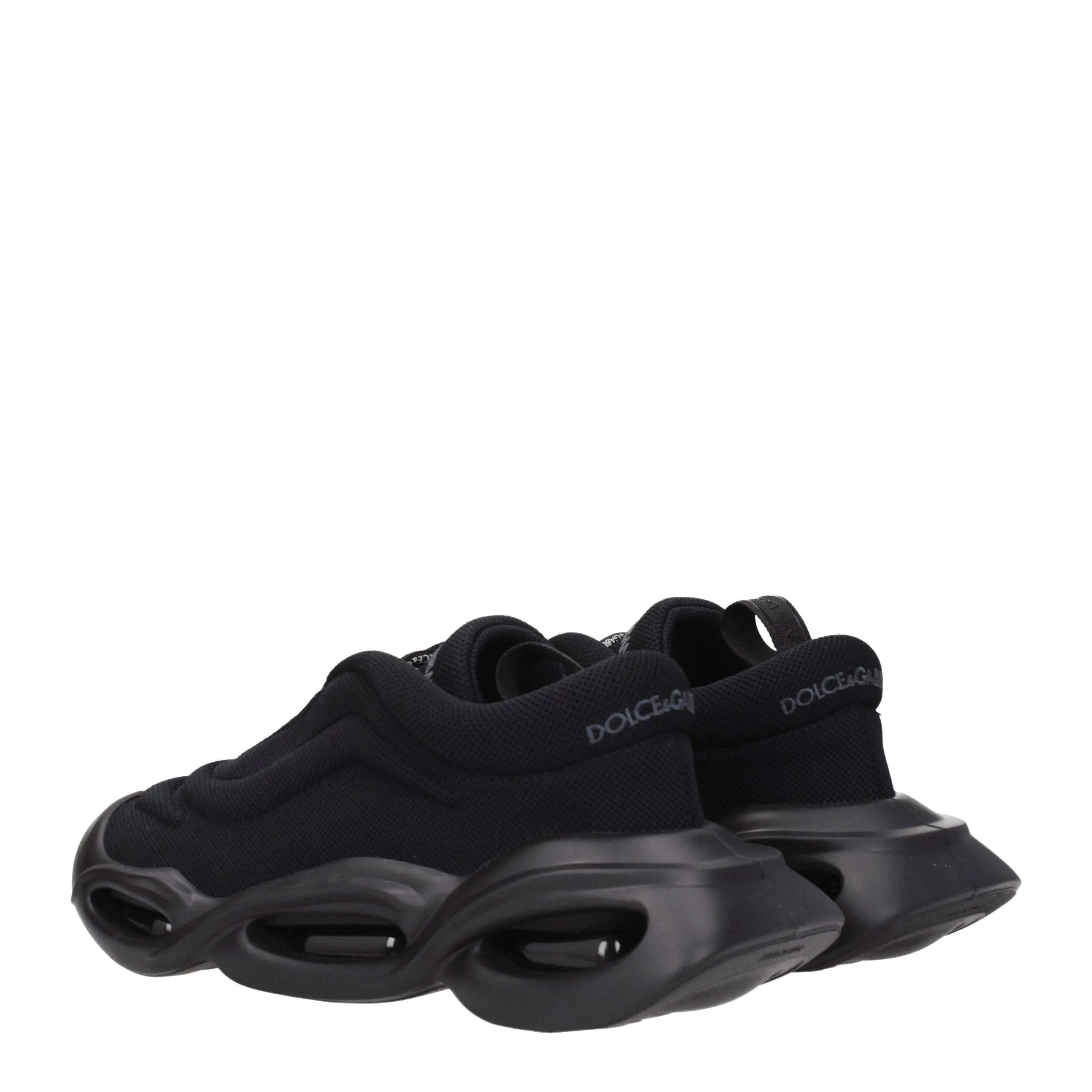 Dolce & Gabbana Black Fabric Chunky Sneakers sold by Siebentaschen product image thumbnail 4