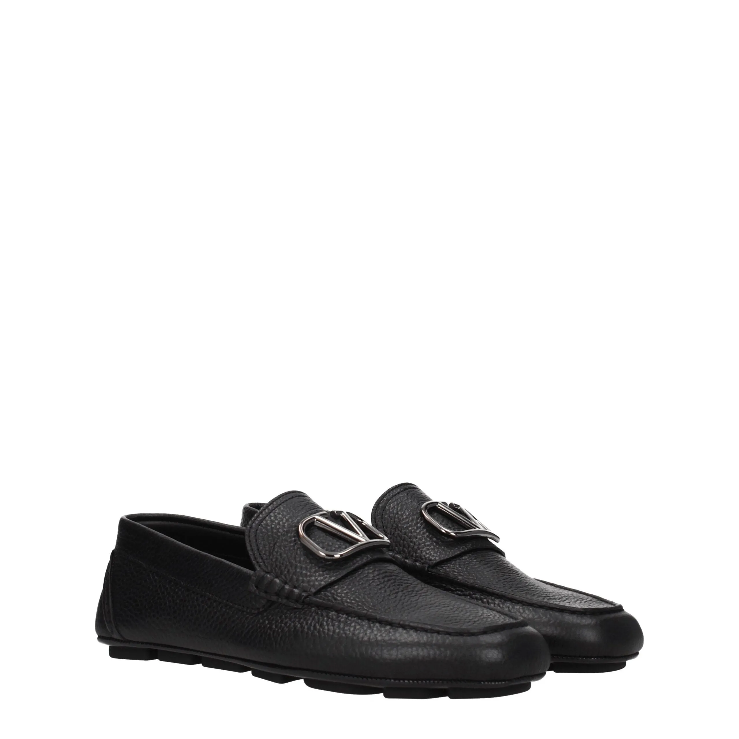 Valentino Garavani Black Leather Slip-On Loafers sold by Siebentaschen product image thumbnail 2
