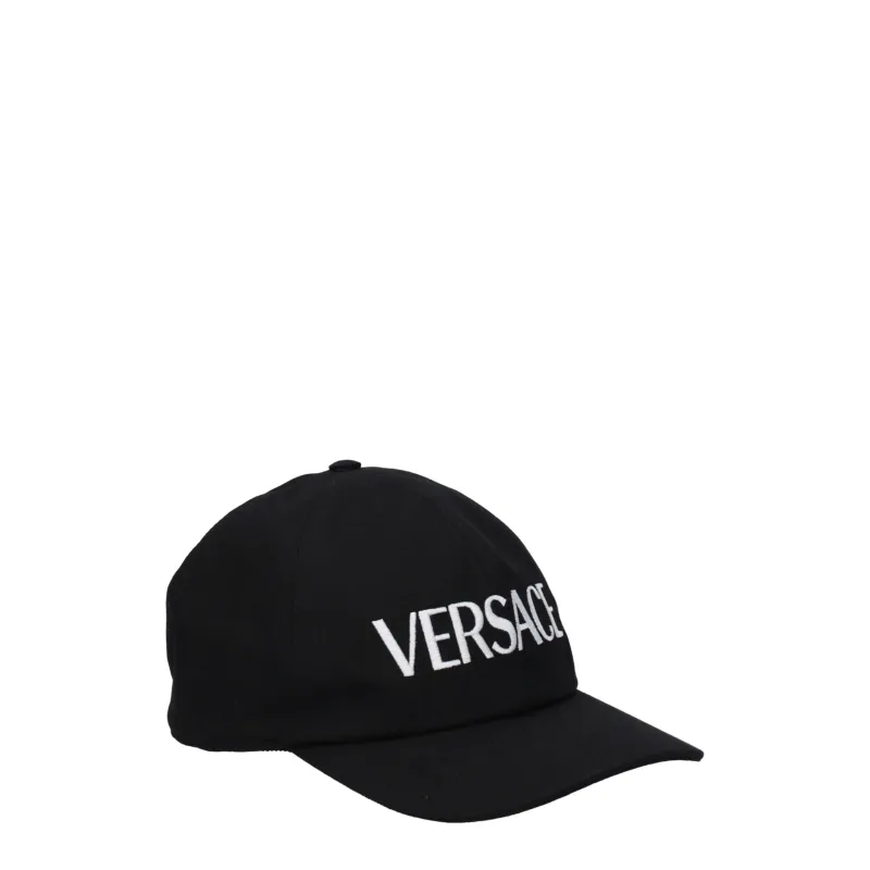 Versace Black Cotton Cap (Baseball Hat) sold by Siebentaschen