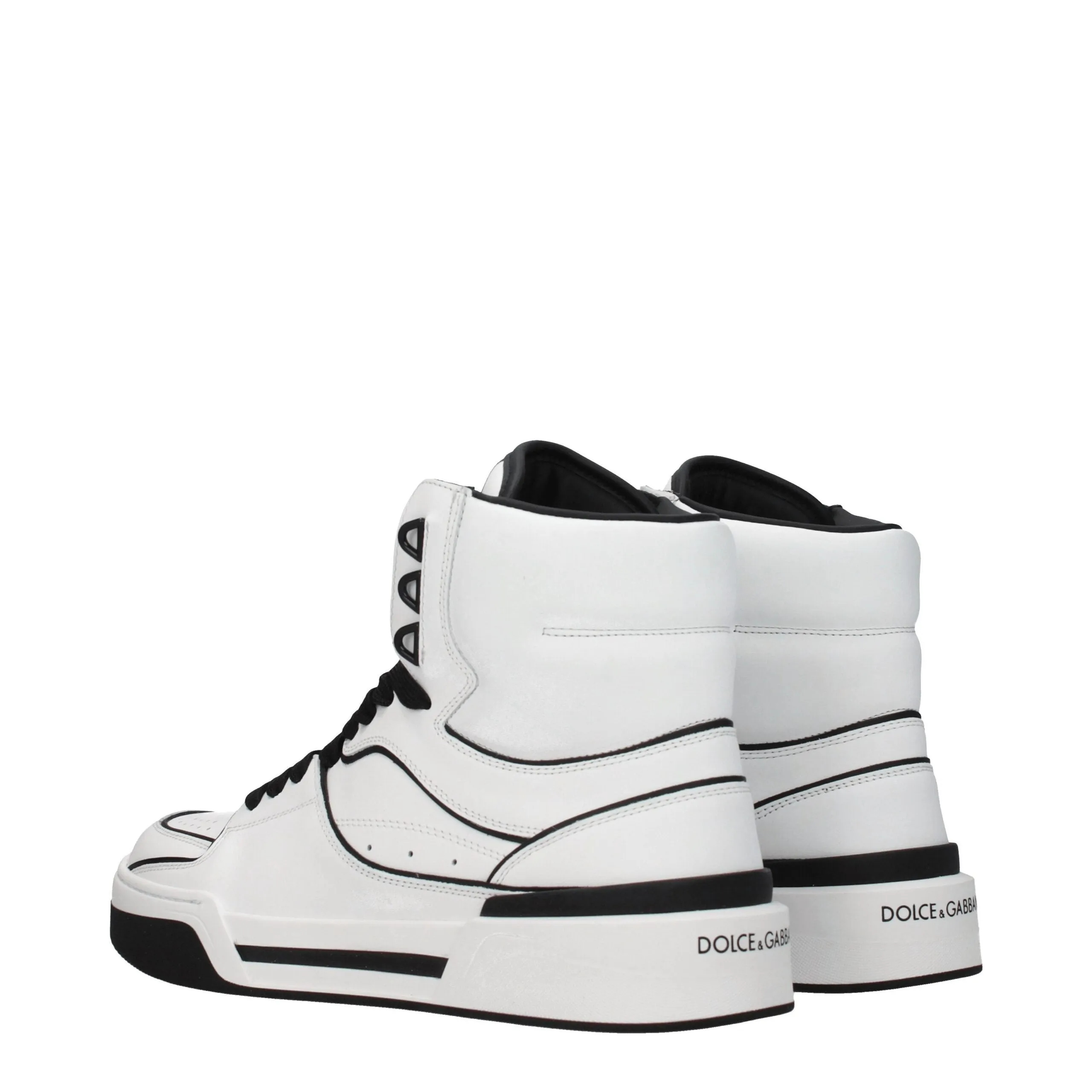 Dolce & Gabbana White Leather High Top Sneakers sold by Siebentaschen product image thumbnail 4