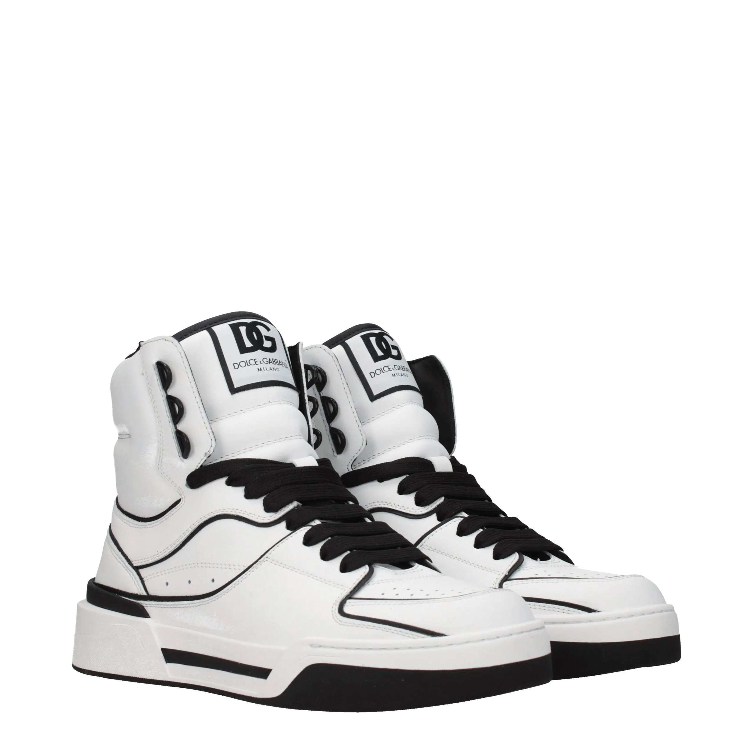 Dolce & Gabbana White Leather High Top Sneakers sold by Siebentaschen product image thumbnail 2