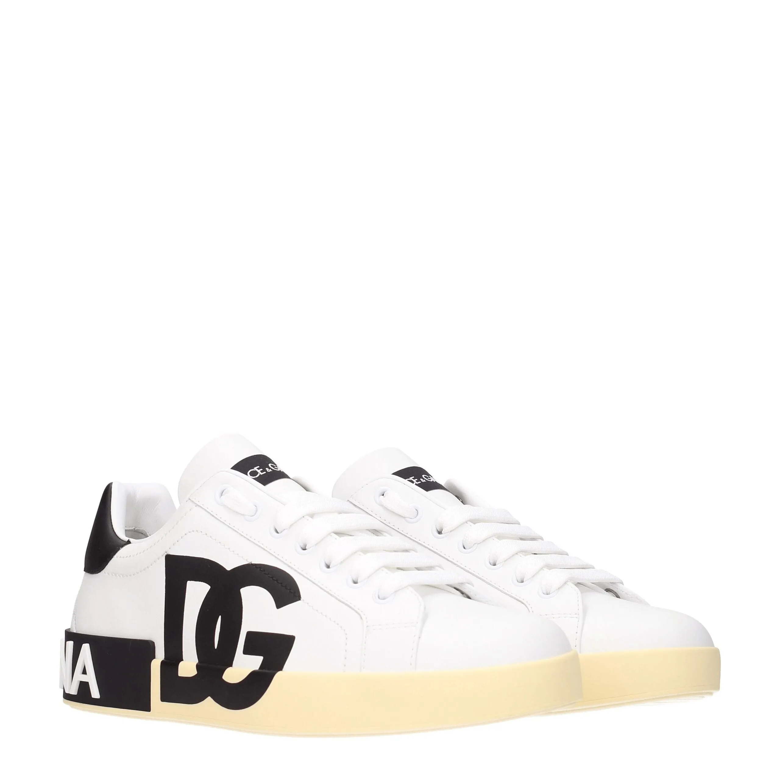 Dolce & Gabbana White Leather Low Top Sneakers sold by Siebentaschen product image thumbnail 2