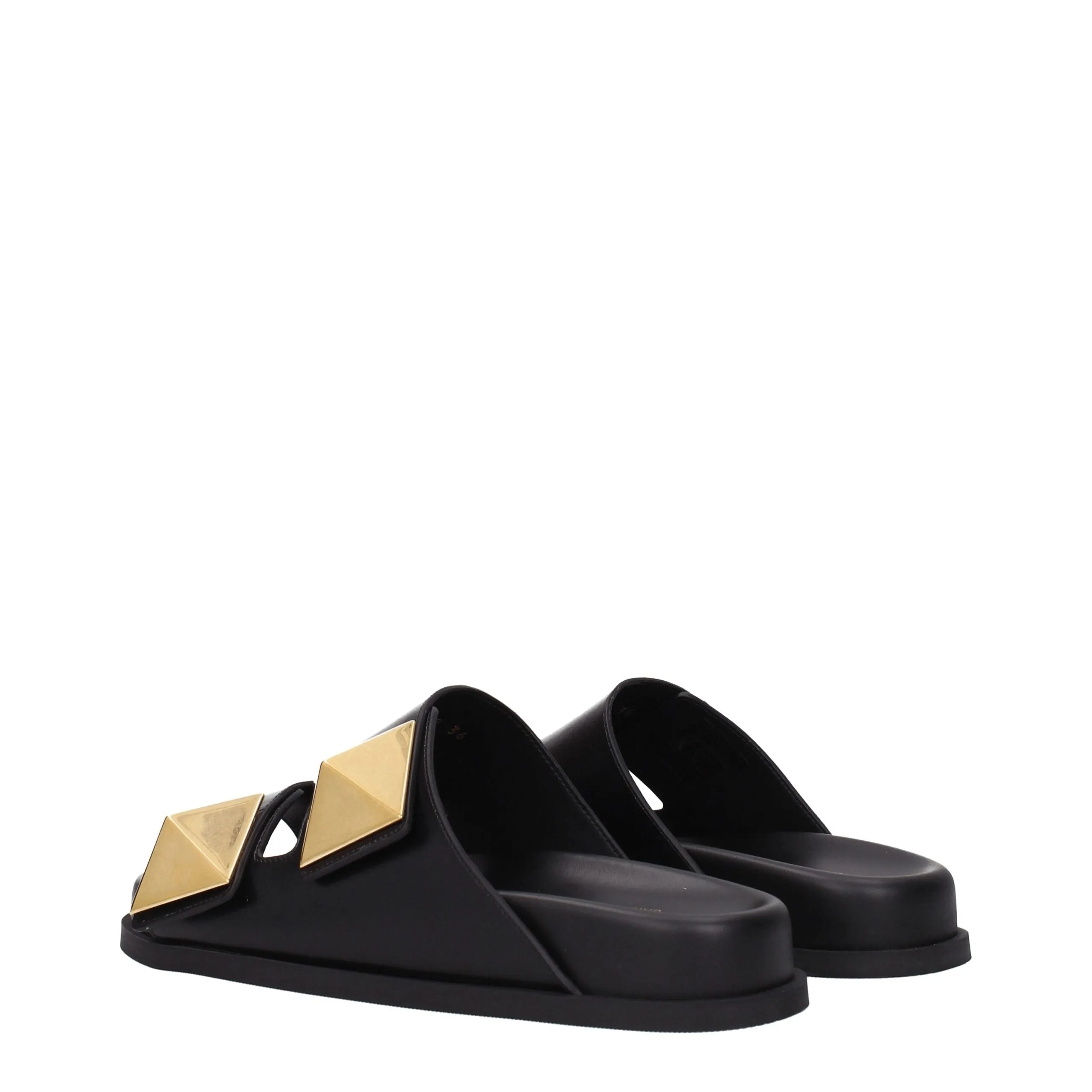 Valentino Garavani Black Leather Slippers sold by Siebentaschen product image thumbnail 4