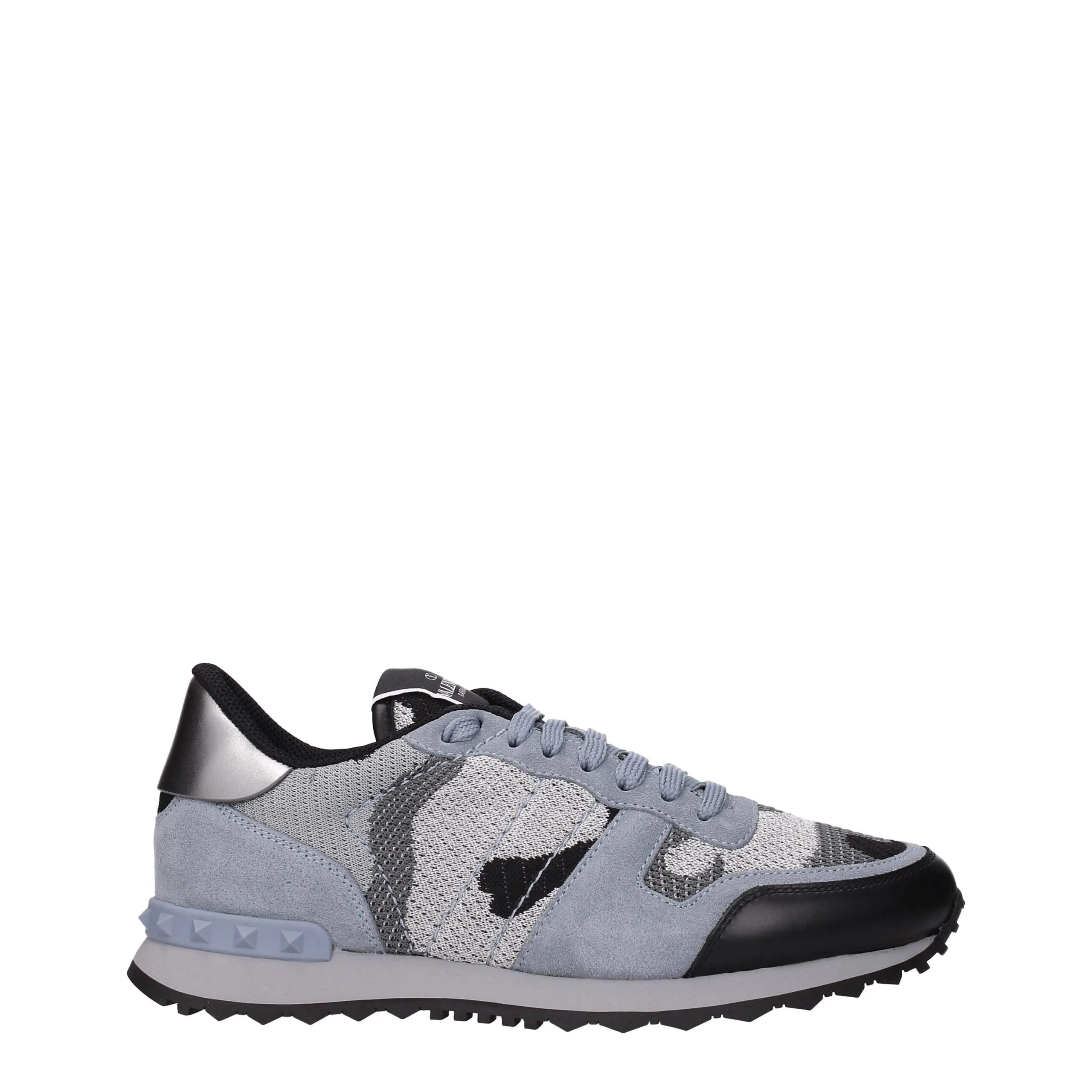 Valentino Garavani Gray Fabric Athletic Sneakers sold by Siebentaschen