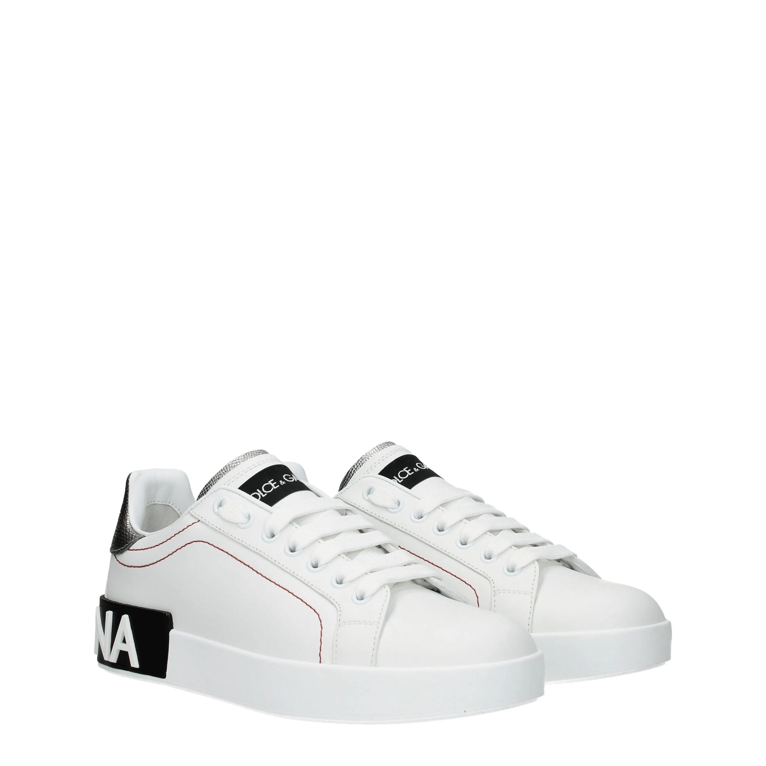 Dolce & Gabbana White Leather Low Top Sneakers sold by Siebentaschen product image thumbnail 2