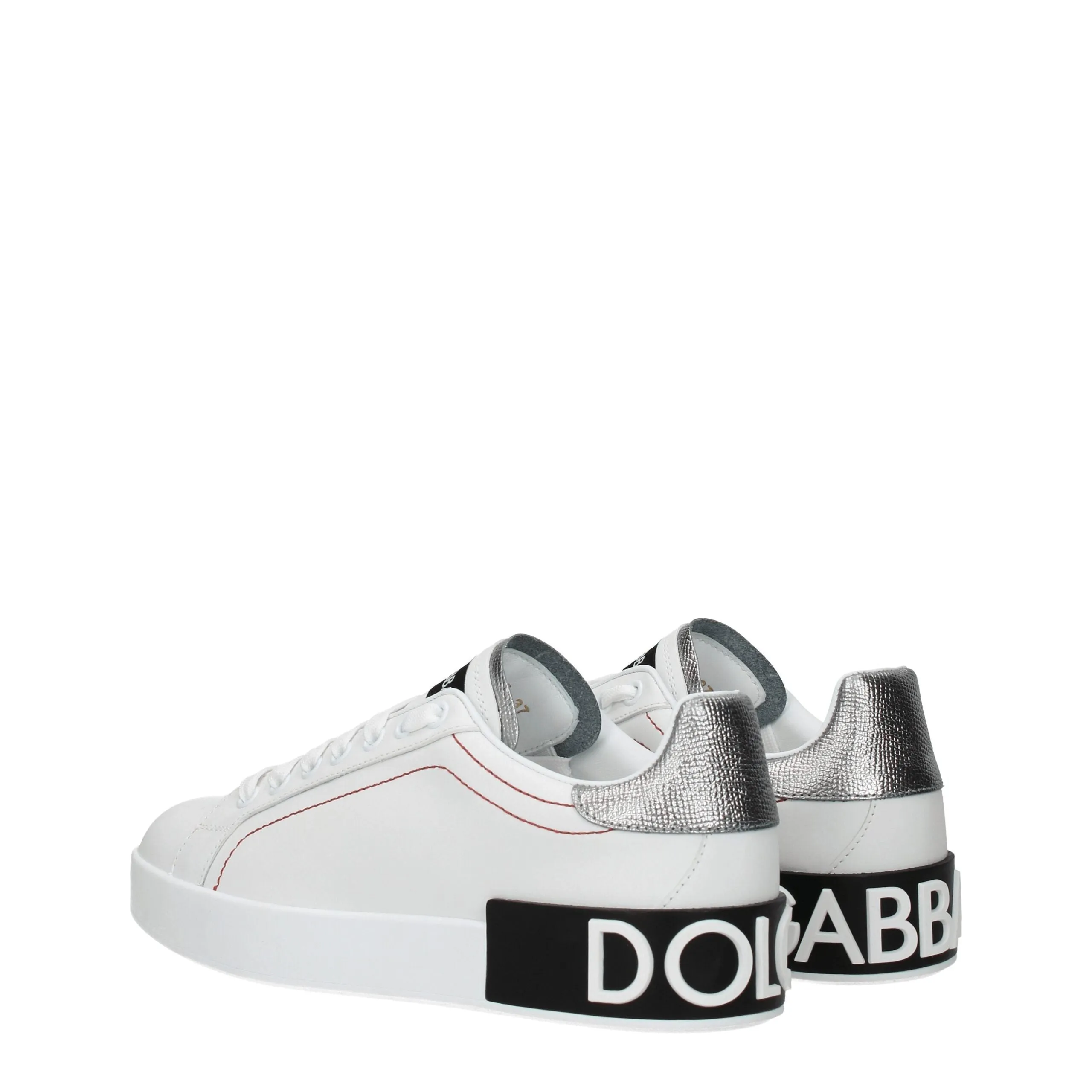 Dolce & Gabbana White Leather Low Top Sneakers sold by Siebentaschen product image thumbnail 4