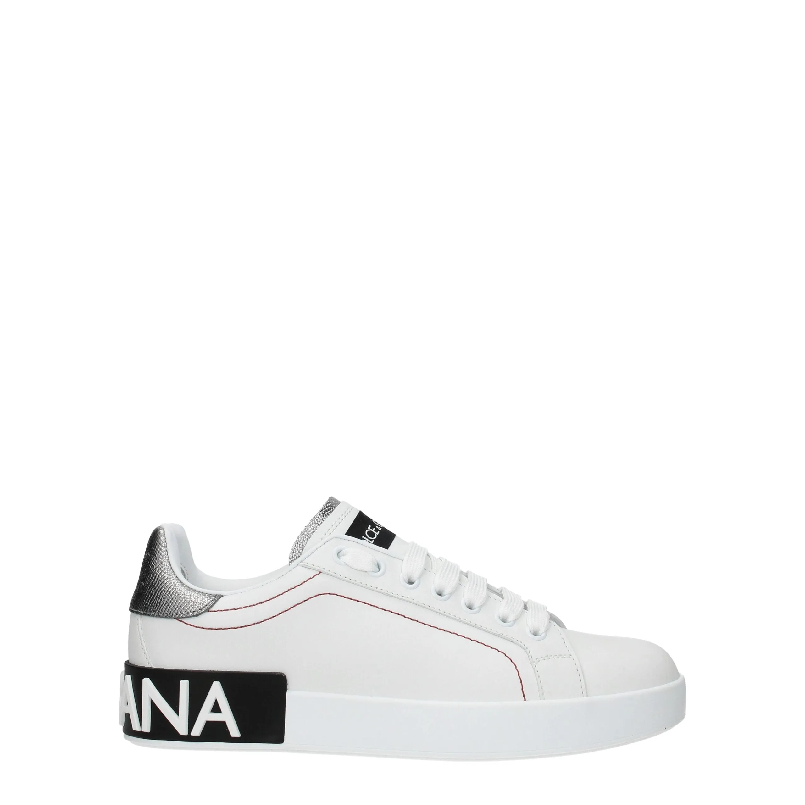 Dolce & Gabbana White Leather Low Top Sneakers sold by Siebentaschen