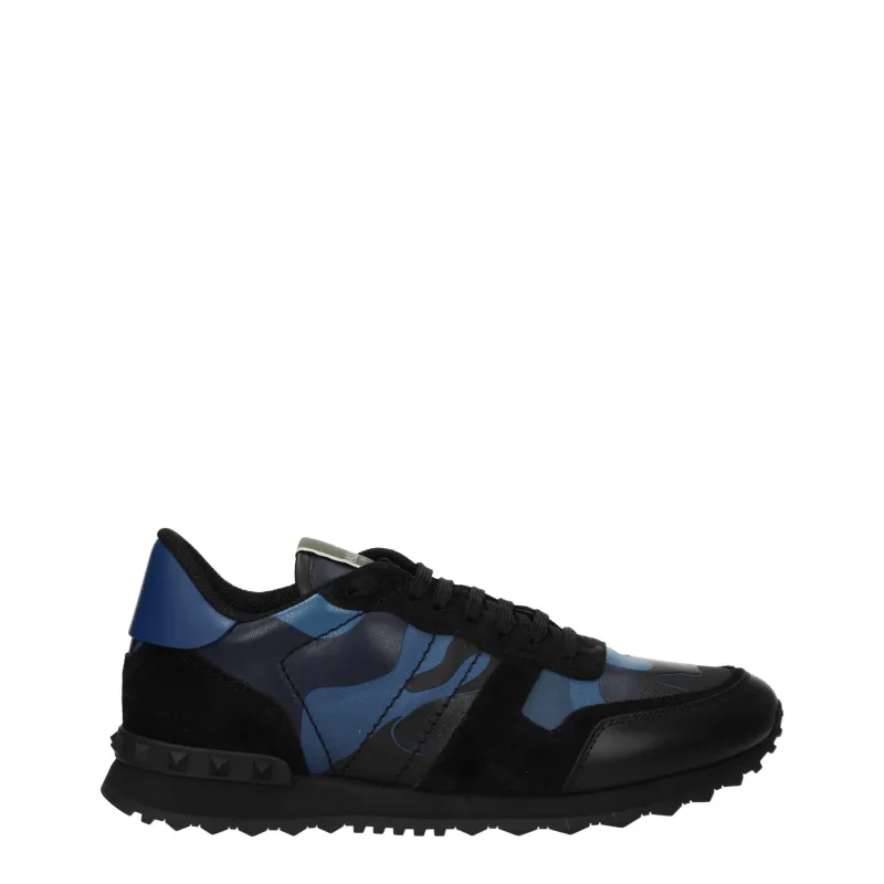 Valentino Garavani Blue Leather Low Top Sneakers sold by Siebentaschen