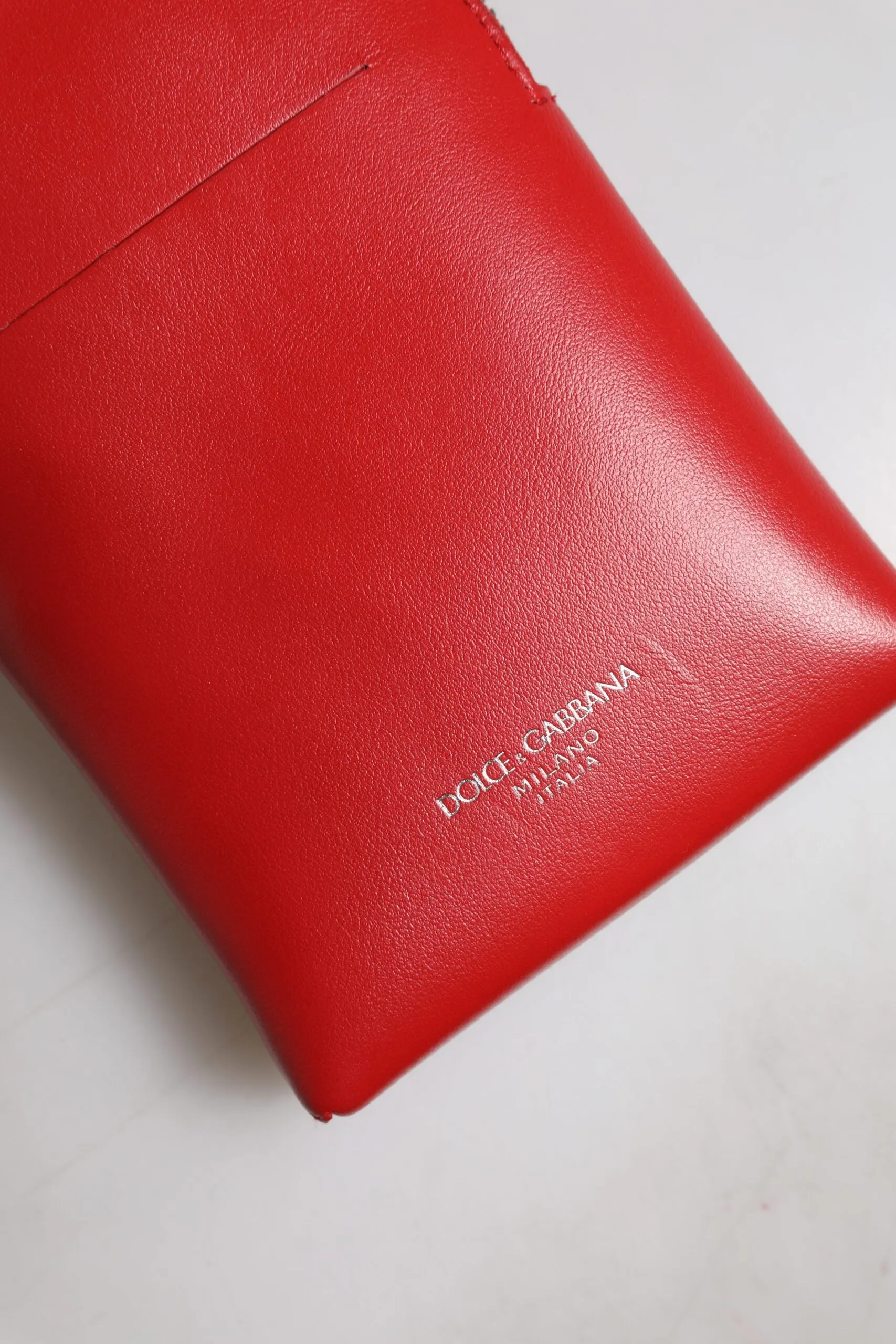 Dolce & Gabbana Red Leather Purse Phone Sling Crossbody Neck Strap Bag sold by Siebentaschen product image thumbnail 5