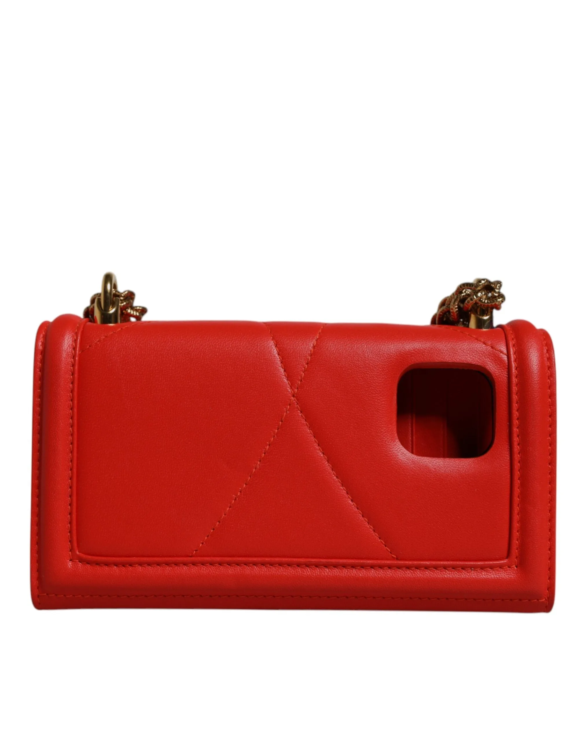 Dolce & Gabbana Red Quilted Devotion Crossbody Chain Phone Cover Bag sold by Siebentaschen product image thumbnail 5