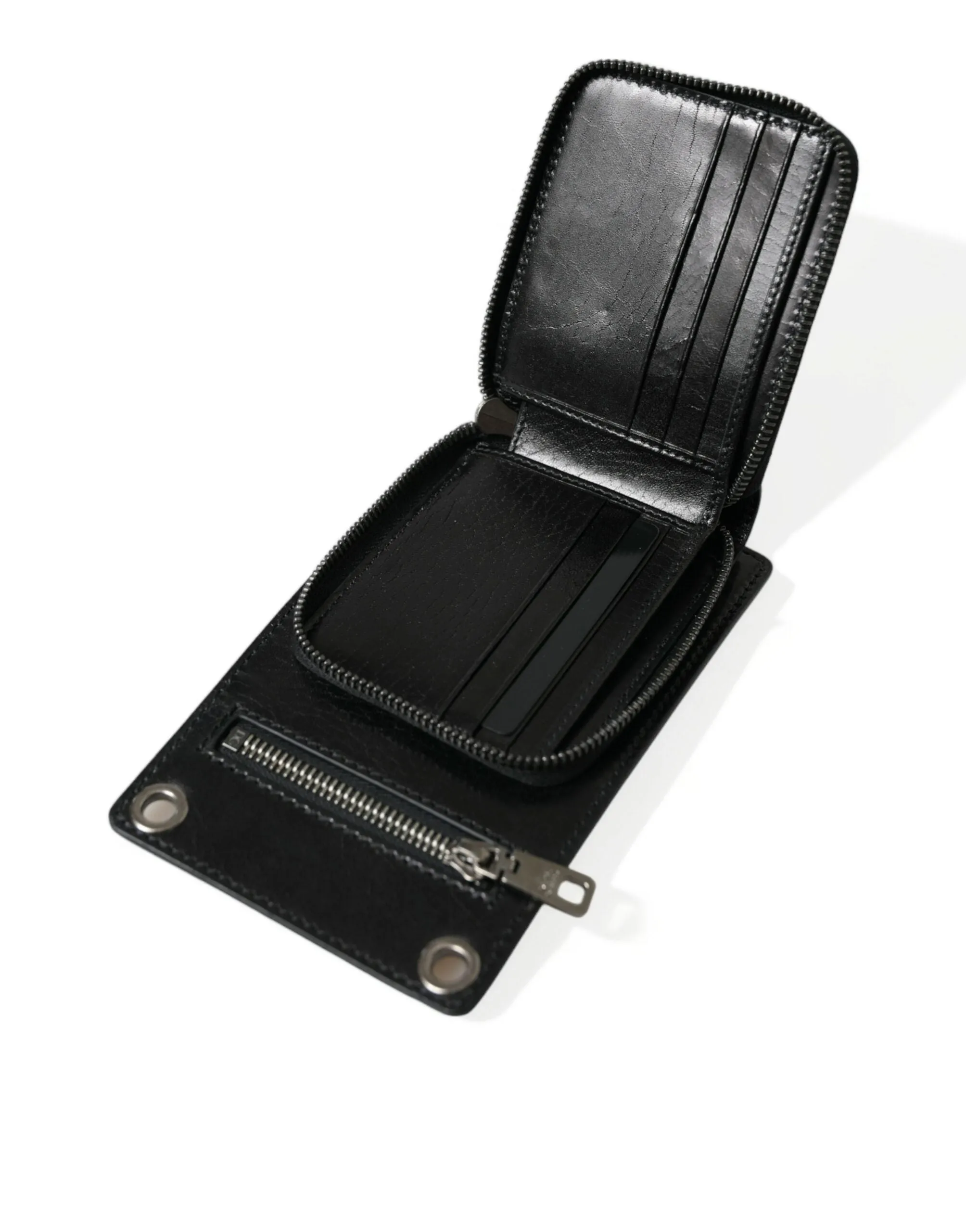 Dolce & Gabbana Wallet Black Horse Leather Zip Logo Cross Body Phone Slot sold by Siebentaschen product image thumbnail 4