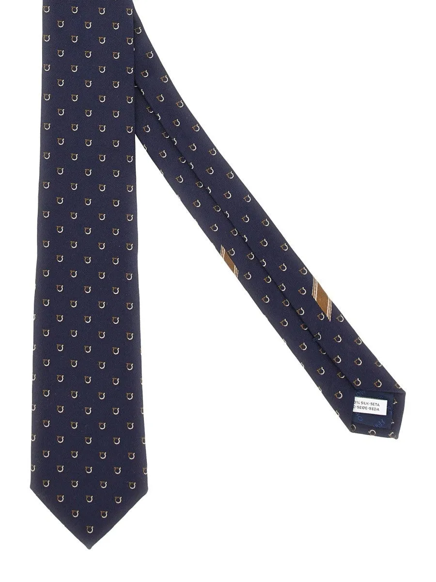 Ferragamo JACQUARD "GANCINI" TIE sold by Siebentaschen