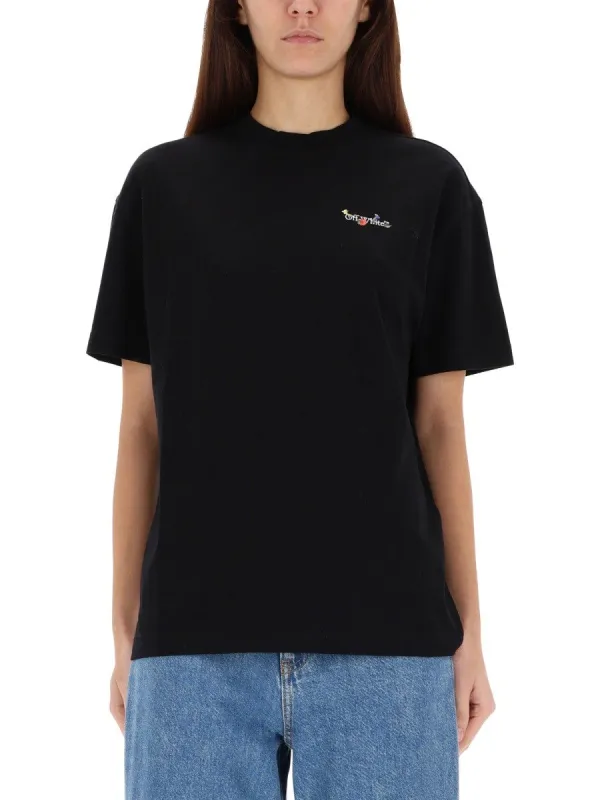 Off-white T-SHIRT WITH LOGO sold by Siebentaschen