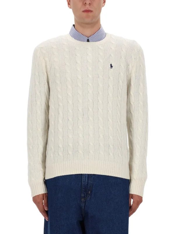 Polo Ralph Lauren Wool and cashmere cable knit sweater sold by Siebentaschen